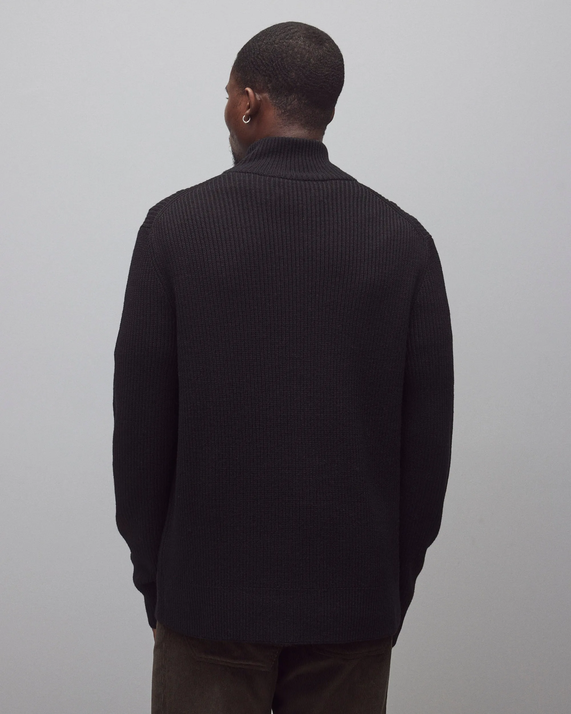 Merino Rib Vinnie Quarter Zip sold by Reigning Champ product image thumbnail 5