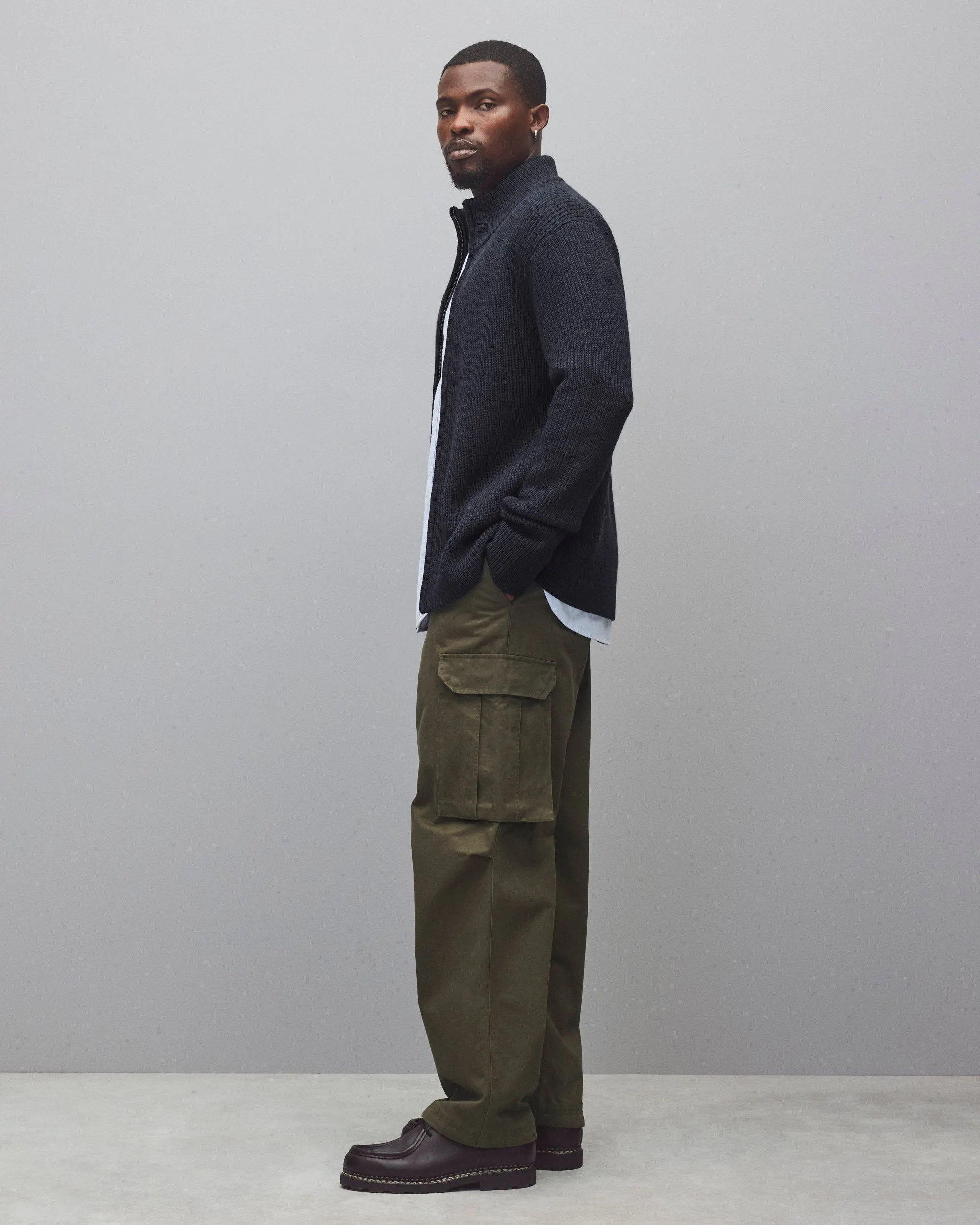 Merino Rib Vinnie Track Jacket sold by Reigning Champ product image thumbnail 4