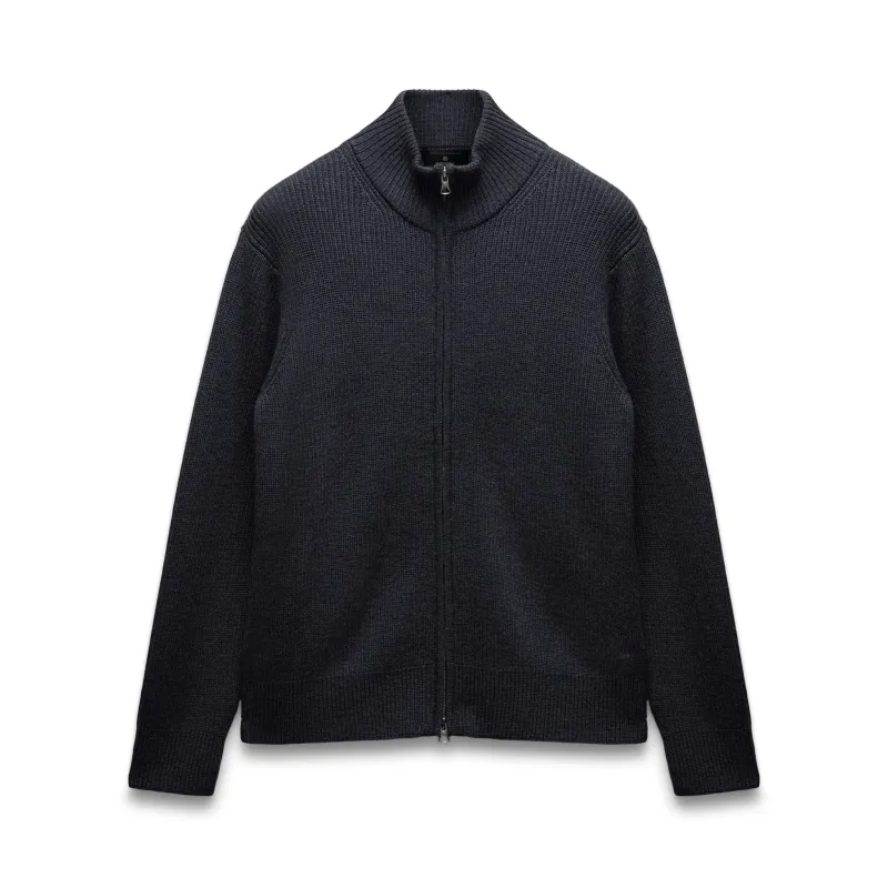 Merino Rib Vinnie Track Jacket sold by Reigning Champ