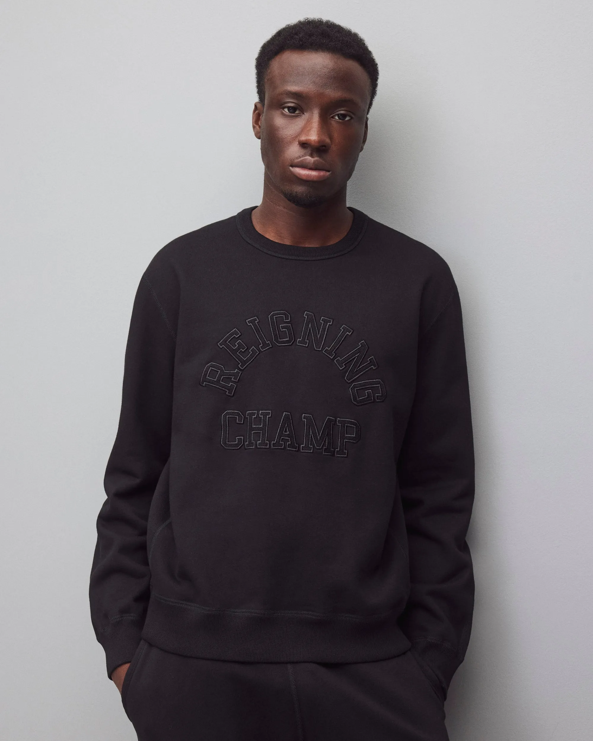 Midweight Terry Arch Logo Standard Crewneck sold by Reigning Champ product image thumbnail 2