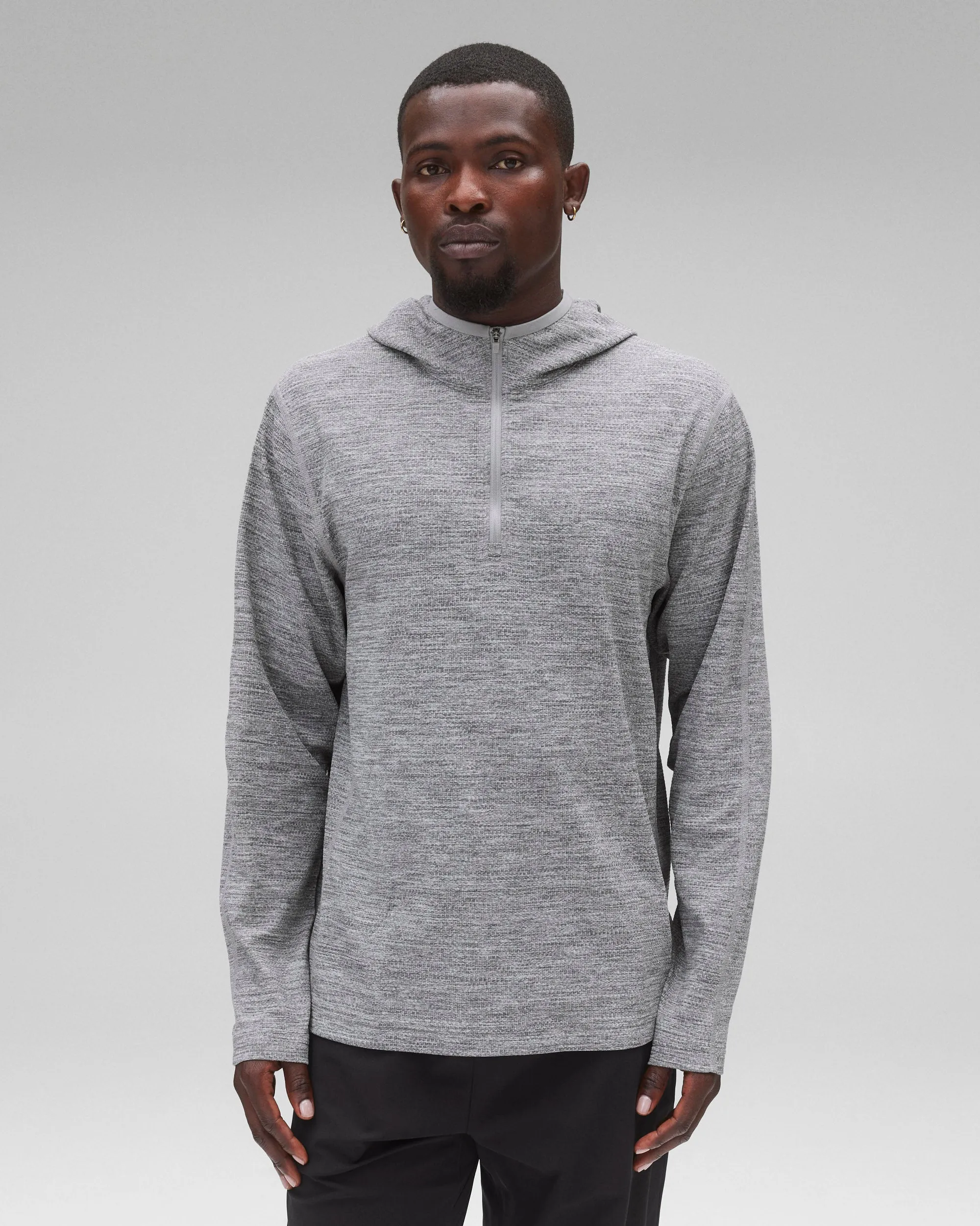 Solotex Mesh Tiebreak Standard Quarter Zip Hoodie sold by Reigning Champ product image thumbnail 2