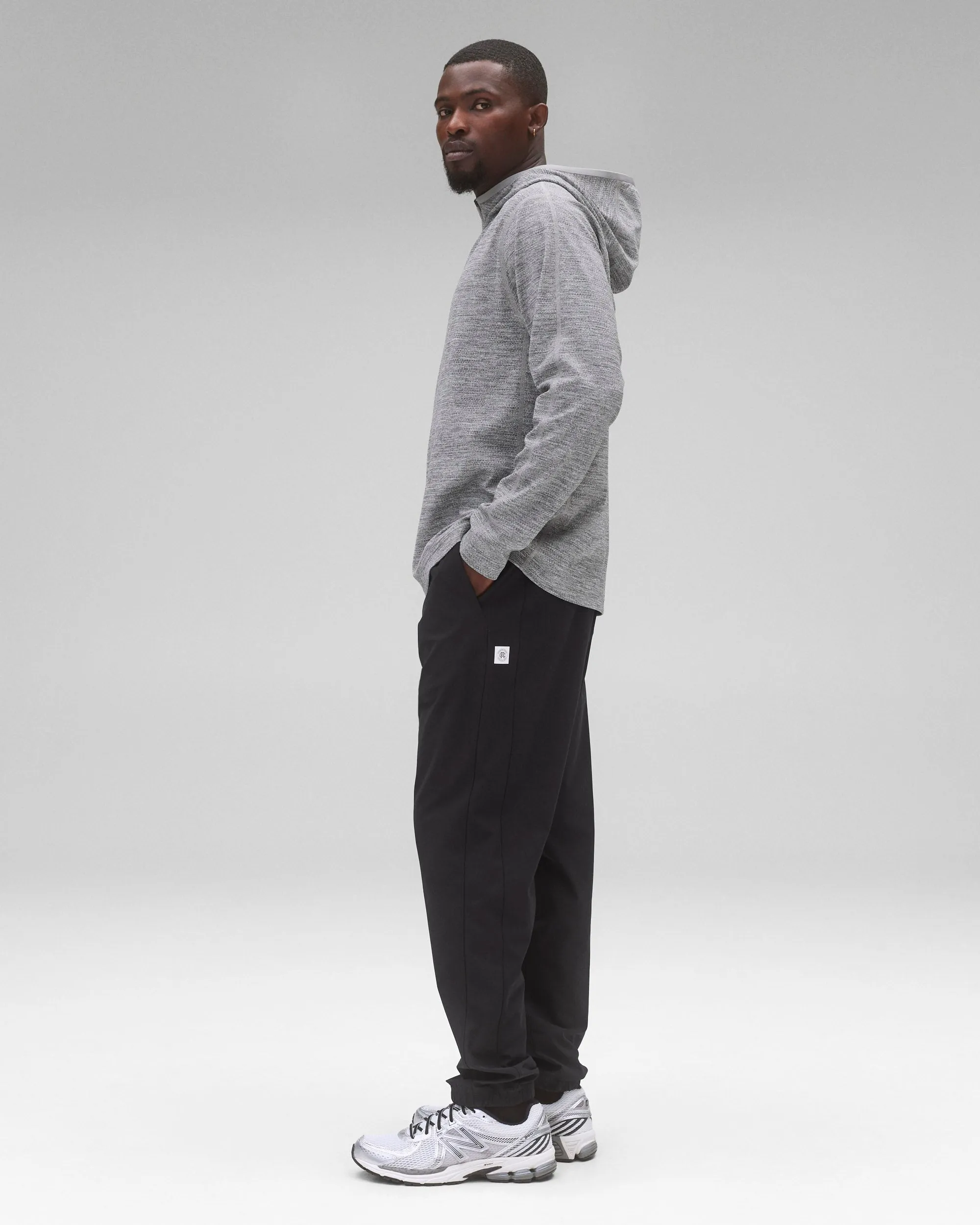 Solotex Mesh Tiebreak Standard Quarter Zip Hoodie sold by Reigning Champ product image thumbnail 4