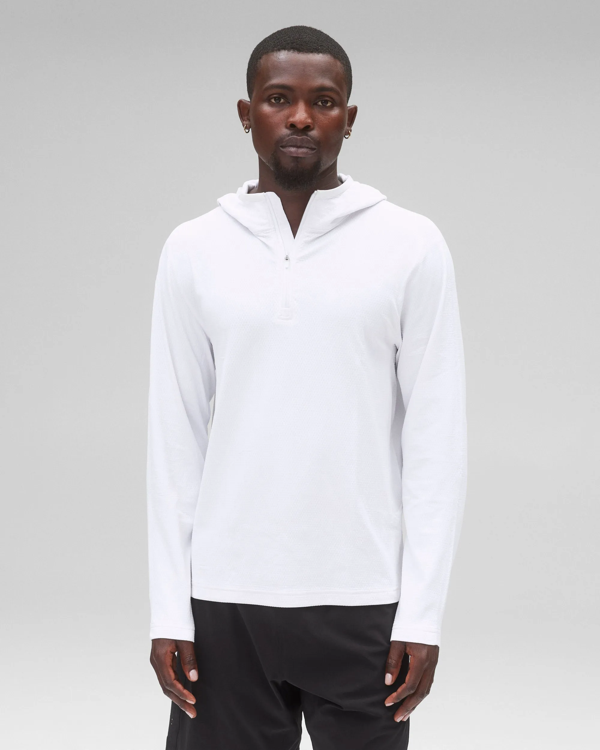 Solotex Mesh Tiebreak Standard Quarter Zip Hoodie sold by Reigning Champ product image thumbnail 2