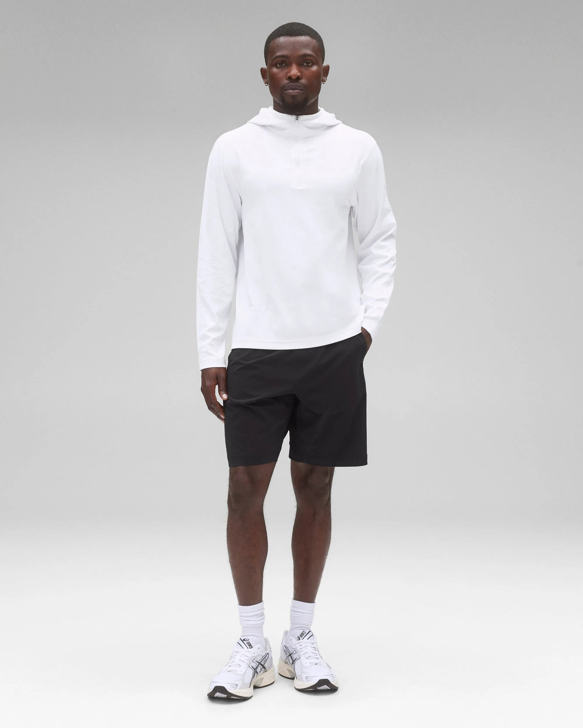 Solotex Mesh Tiebreak Standard Quarter Zip Hoodie sold by Reigning Champ product image thumbnail 3