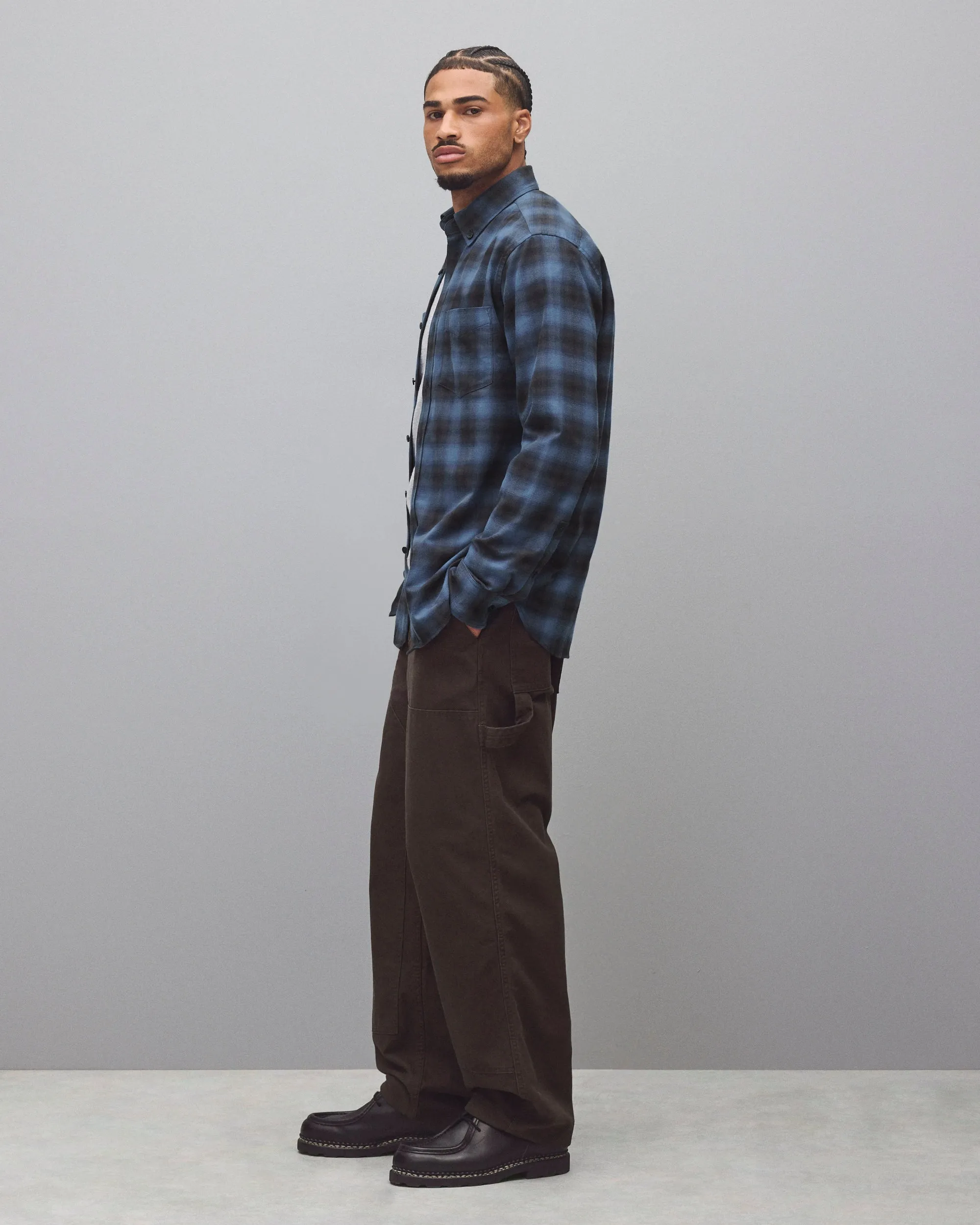 Cotton Plaid Site Standard Shirt sold by Reigning Champ product image thumbnail 4