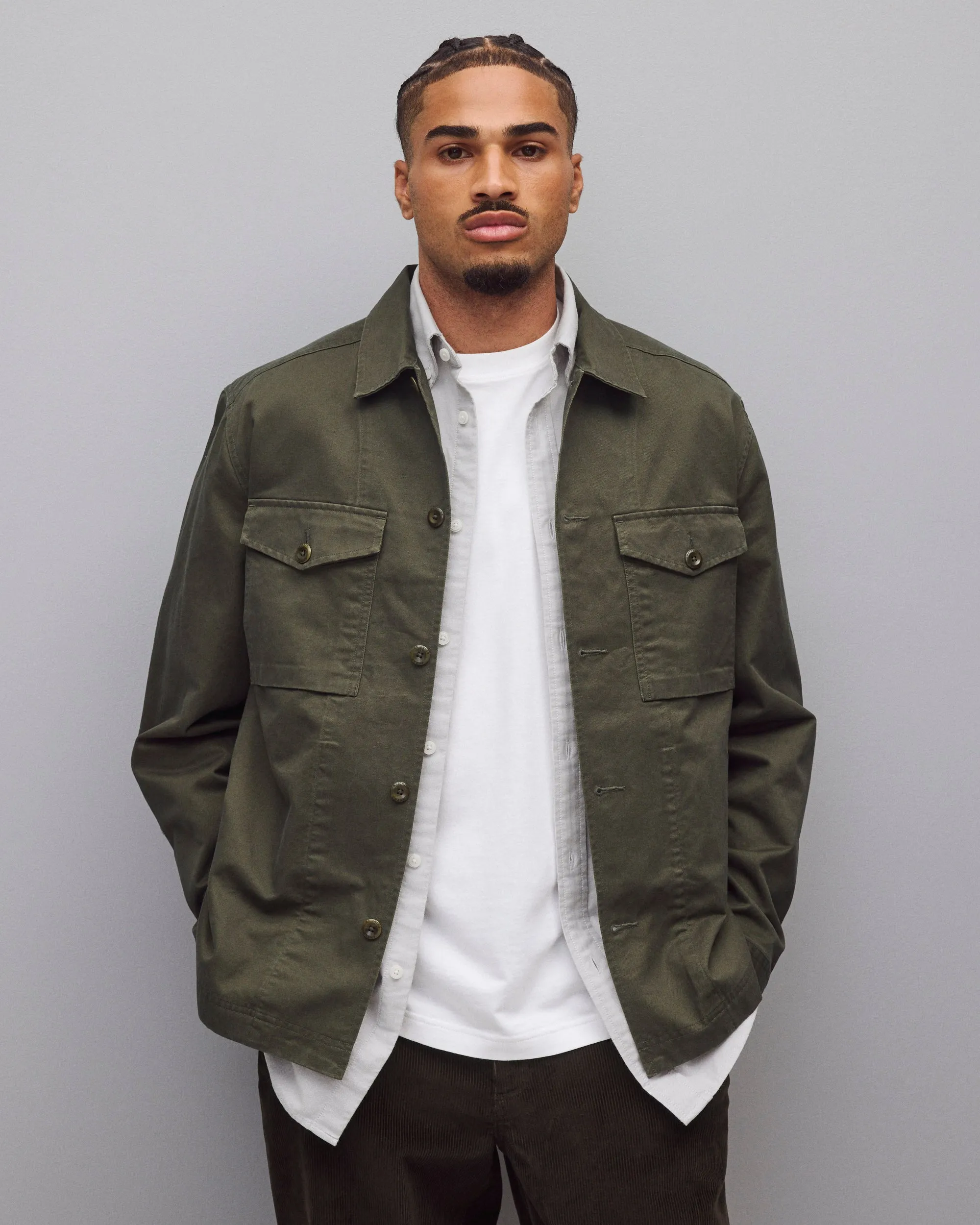 Cotton Chino Keeper Standard Overshirt sold by Reigning Champ product image thumbnail 2