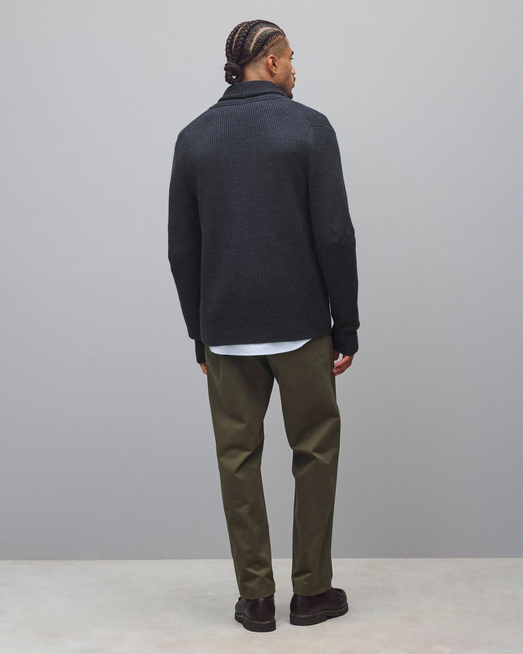 Merino Rib Vinnie Shawl Cardigan sold by Reigning Champ product image thumbnail 5