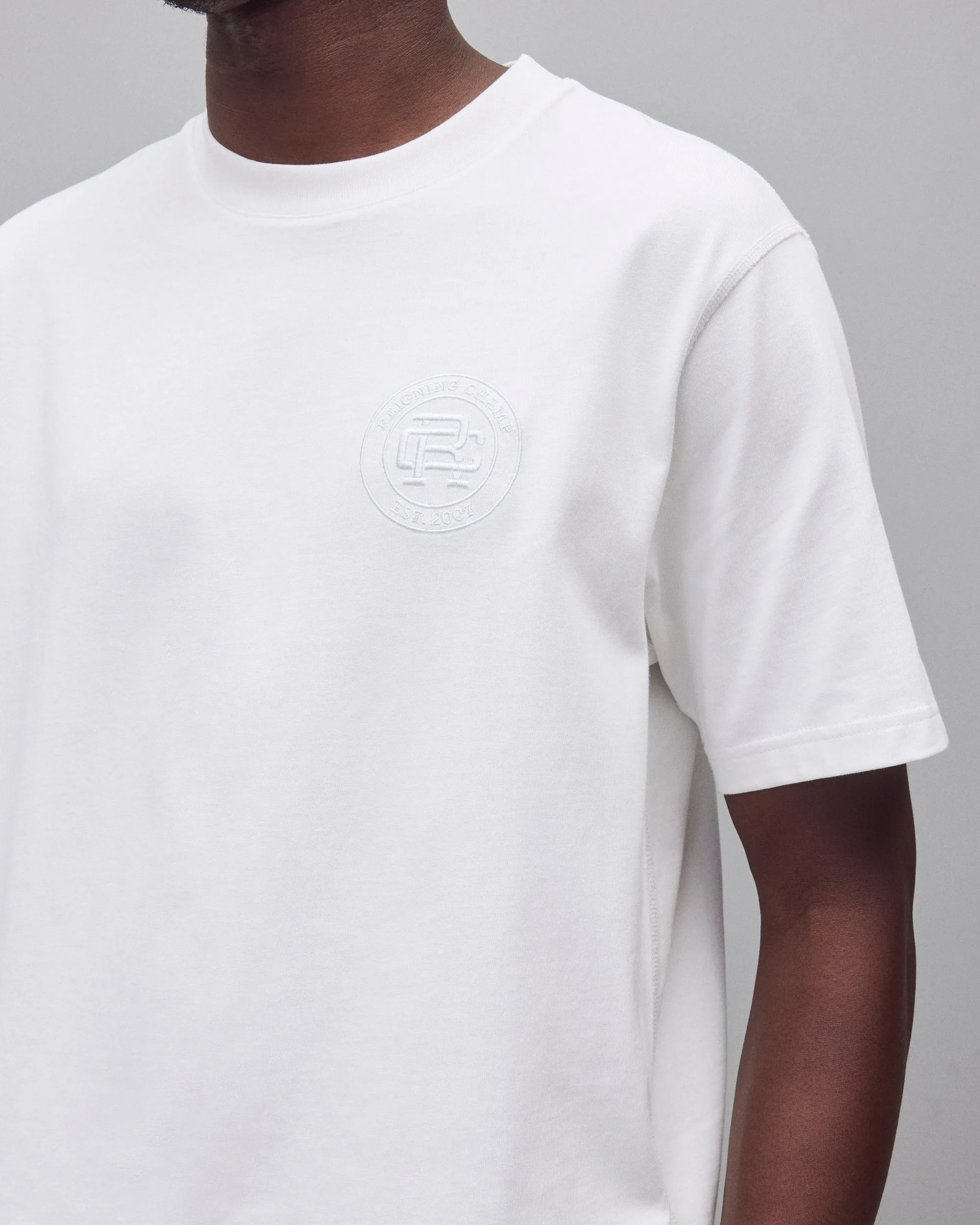 Midweight Jersey Crest OG T-Shirt sold by Reigning Champ product image thumbnail 3