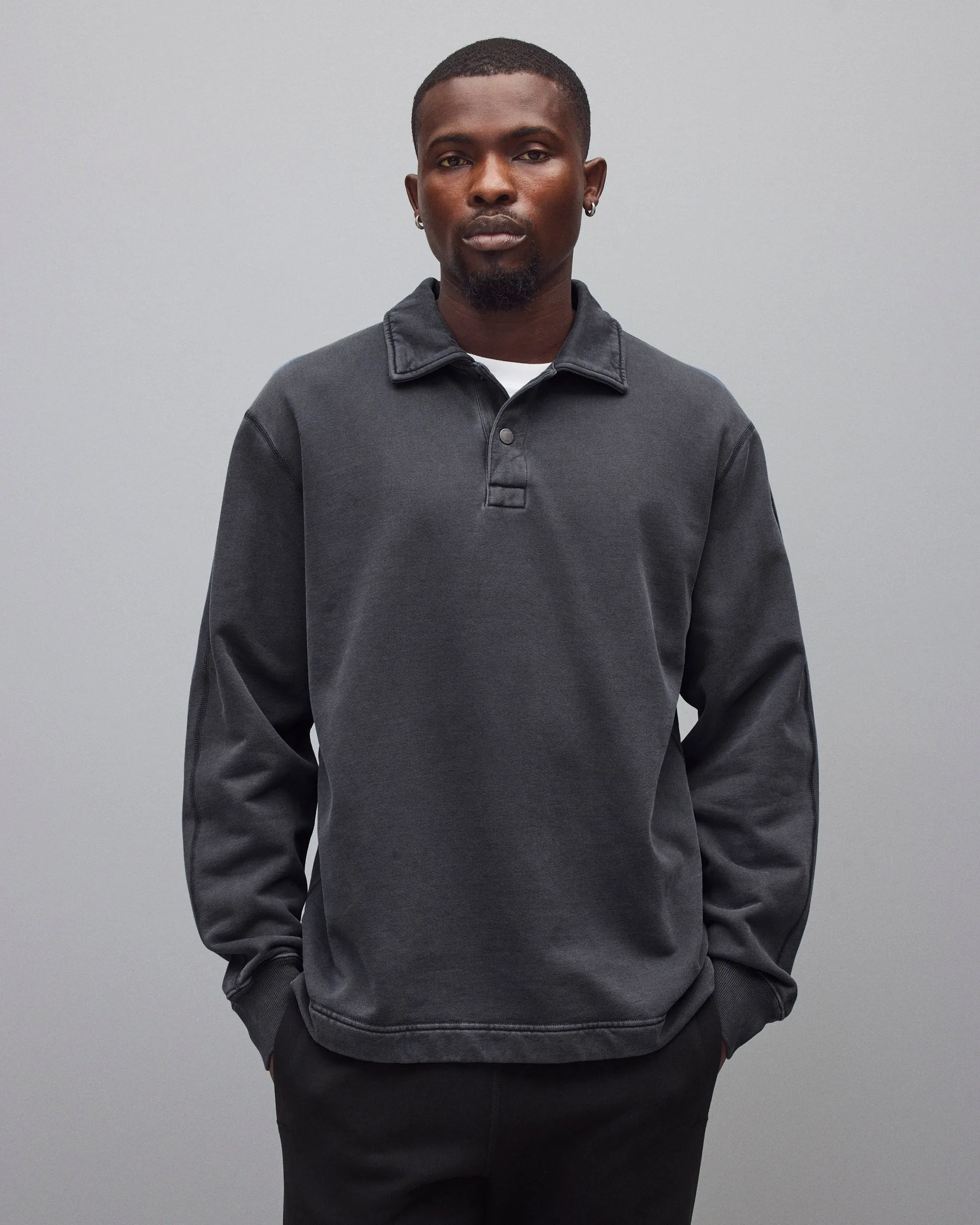 Midweight Terry Fadeaway Rugby Standard Sweatshirt sold by Reigning Champ product image thumbnail 2