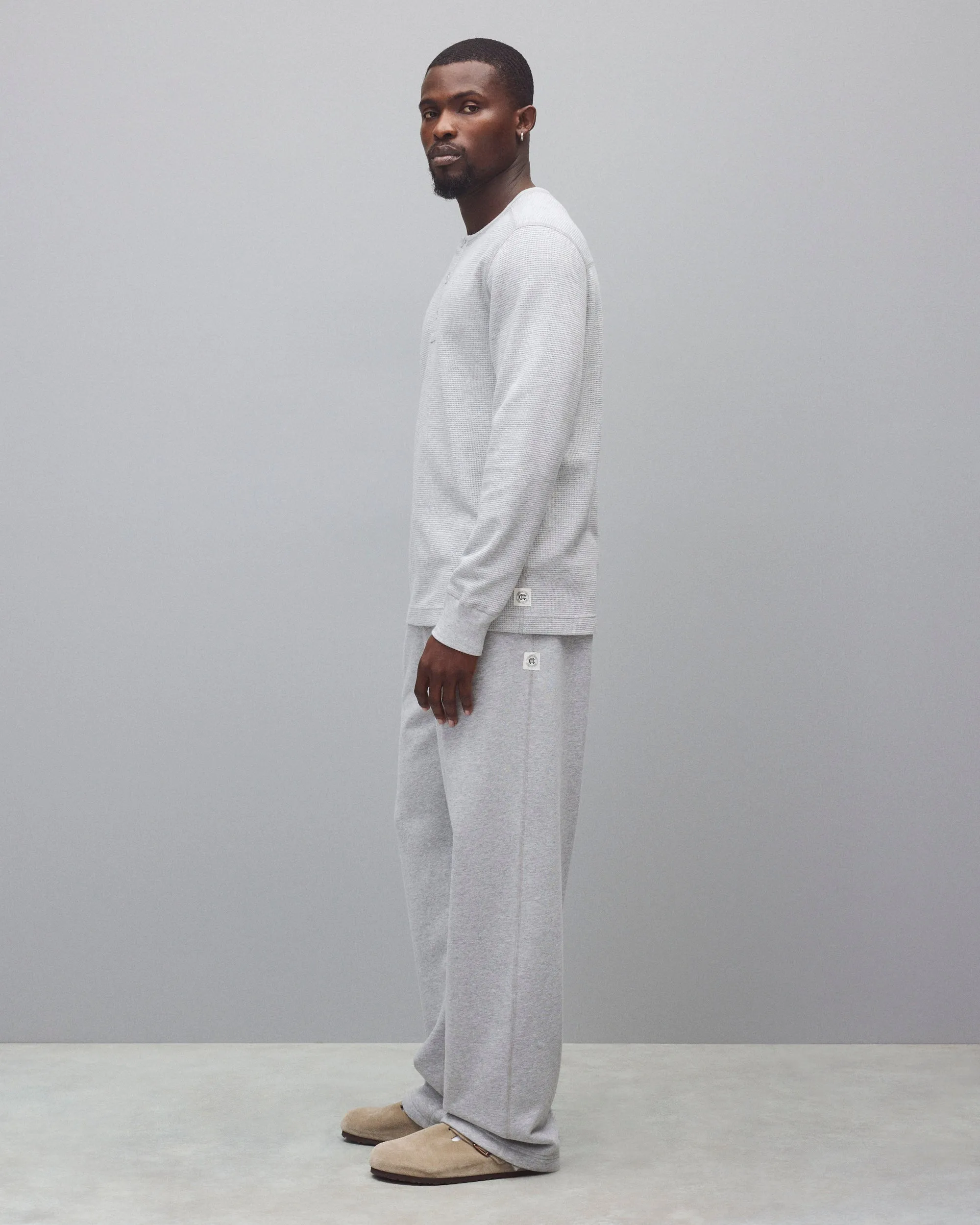 Lightweight Waffle Standard Henley sold by Reigning Champ product image thumbnail 4