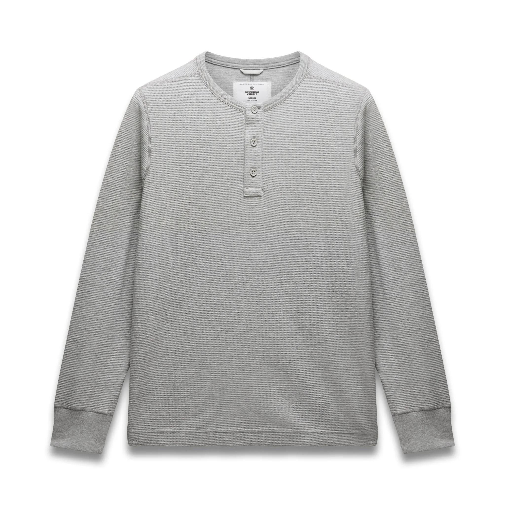 Lightweight Waffle Standard Henley sold by Reigning Champ