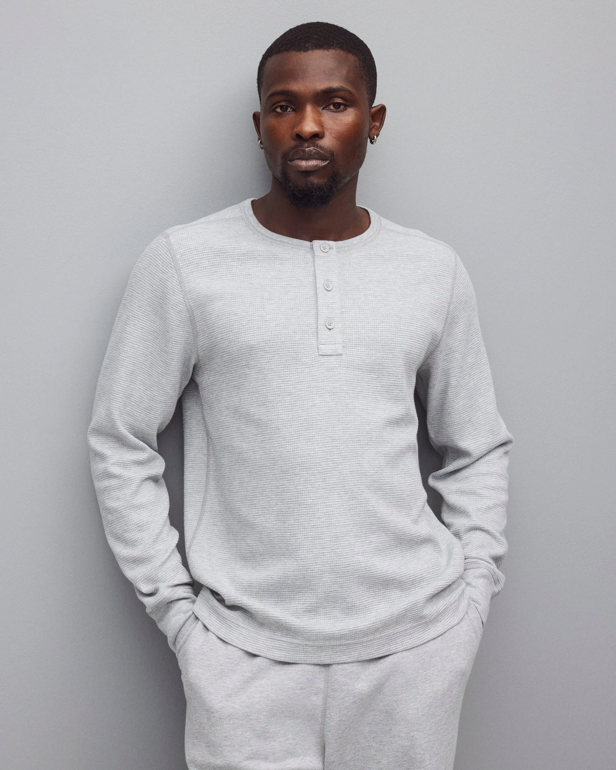 Lightweight Waffle Standard Henley sold by Reigning Champ product image thumbnail 2