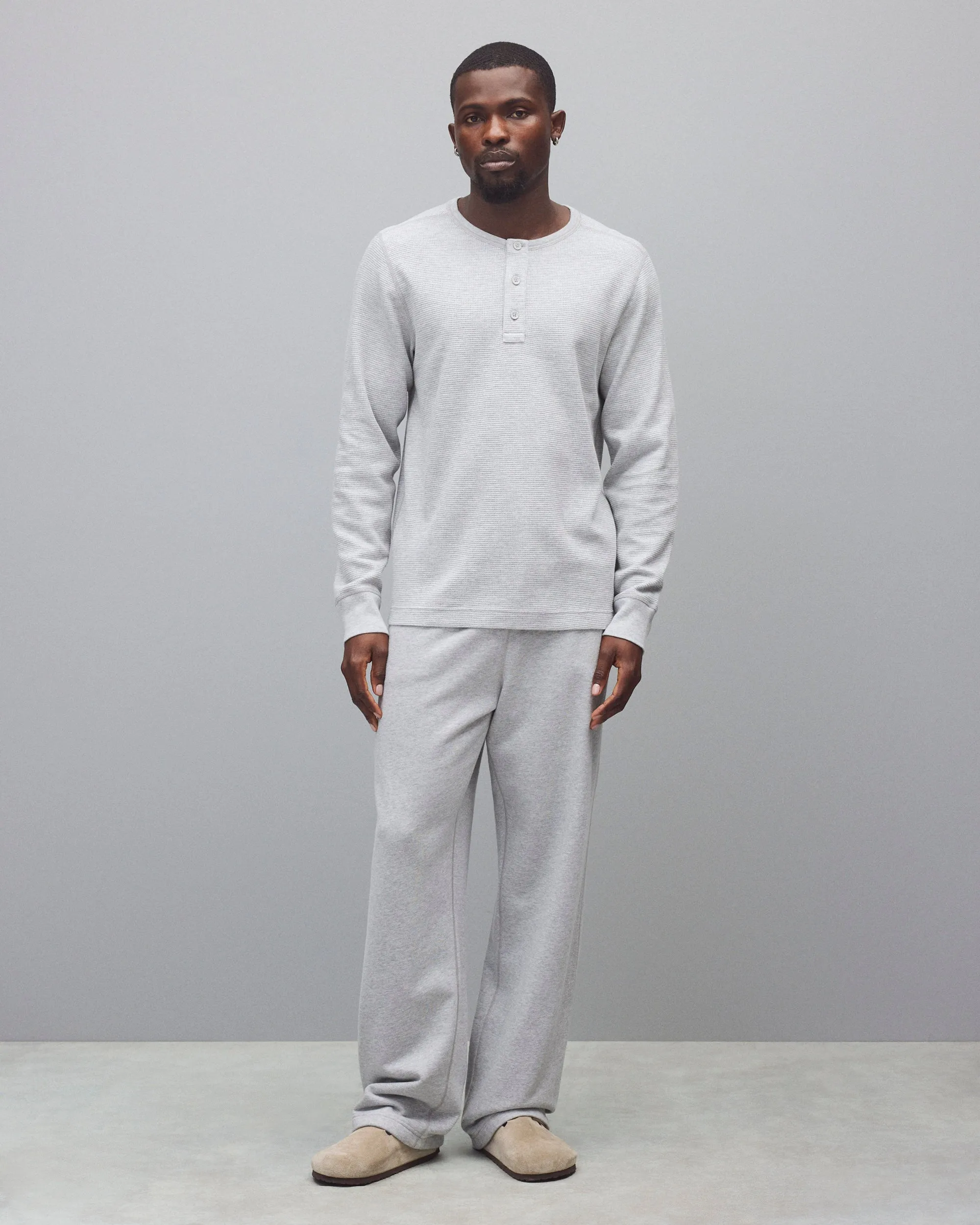Lightweight Waffle Standard Henley sold by Reigning Champ product image thumbnail 3