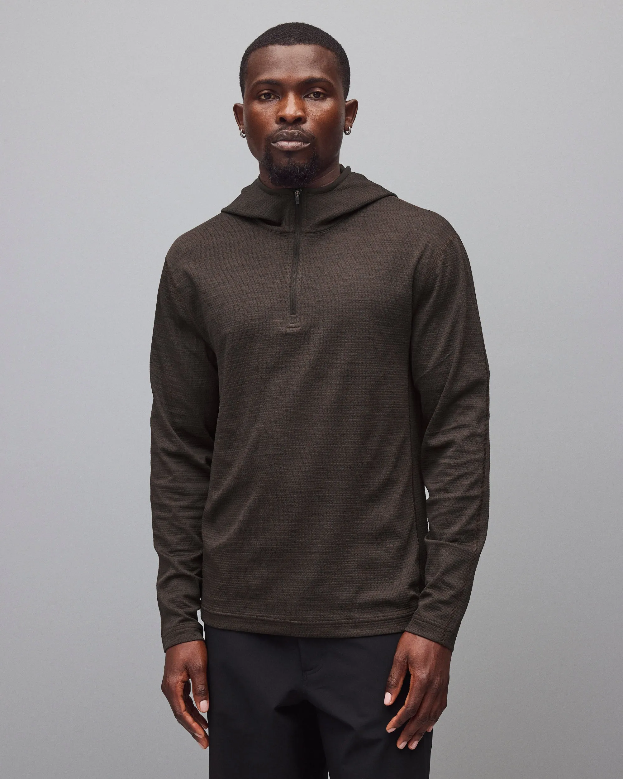 Solotex Mesh Tiebreak Standard Quarter Zip Hoodie sold by Reigning Champ product image thumbnail 2