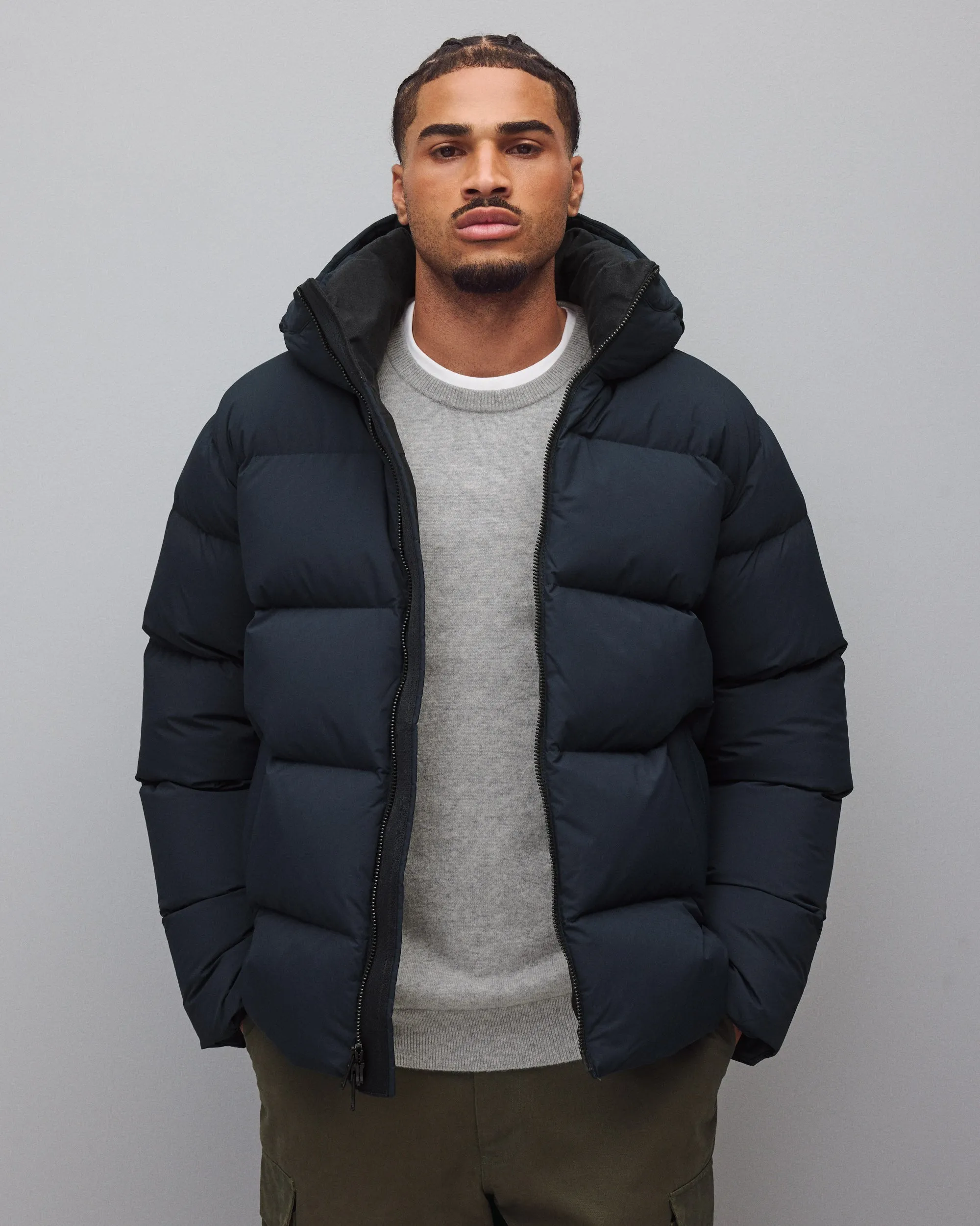 Matte Ripstop Franchise Hooded Down Jacket sold by Reigning Champ product image thumbnail 2