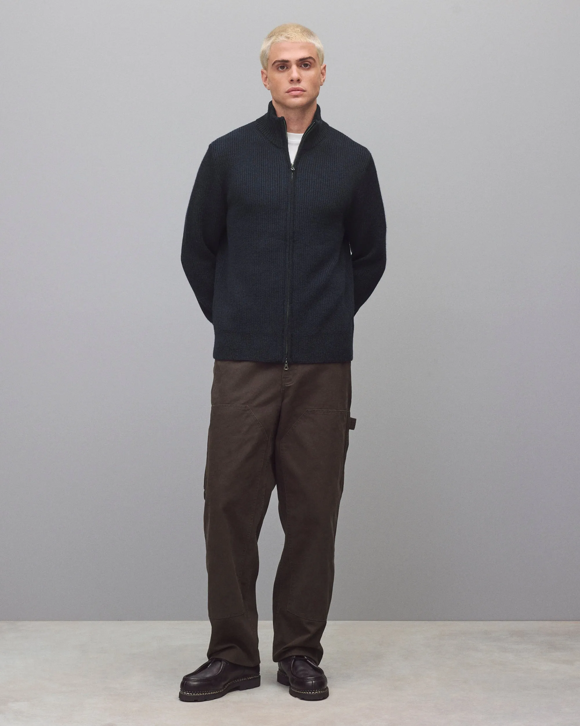 Merino Rib Vinnie Track Jacket sold by Reigning Champ product image thumbnail 3