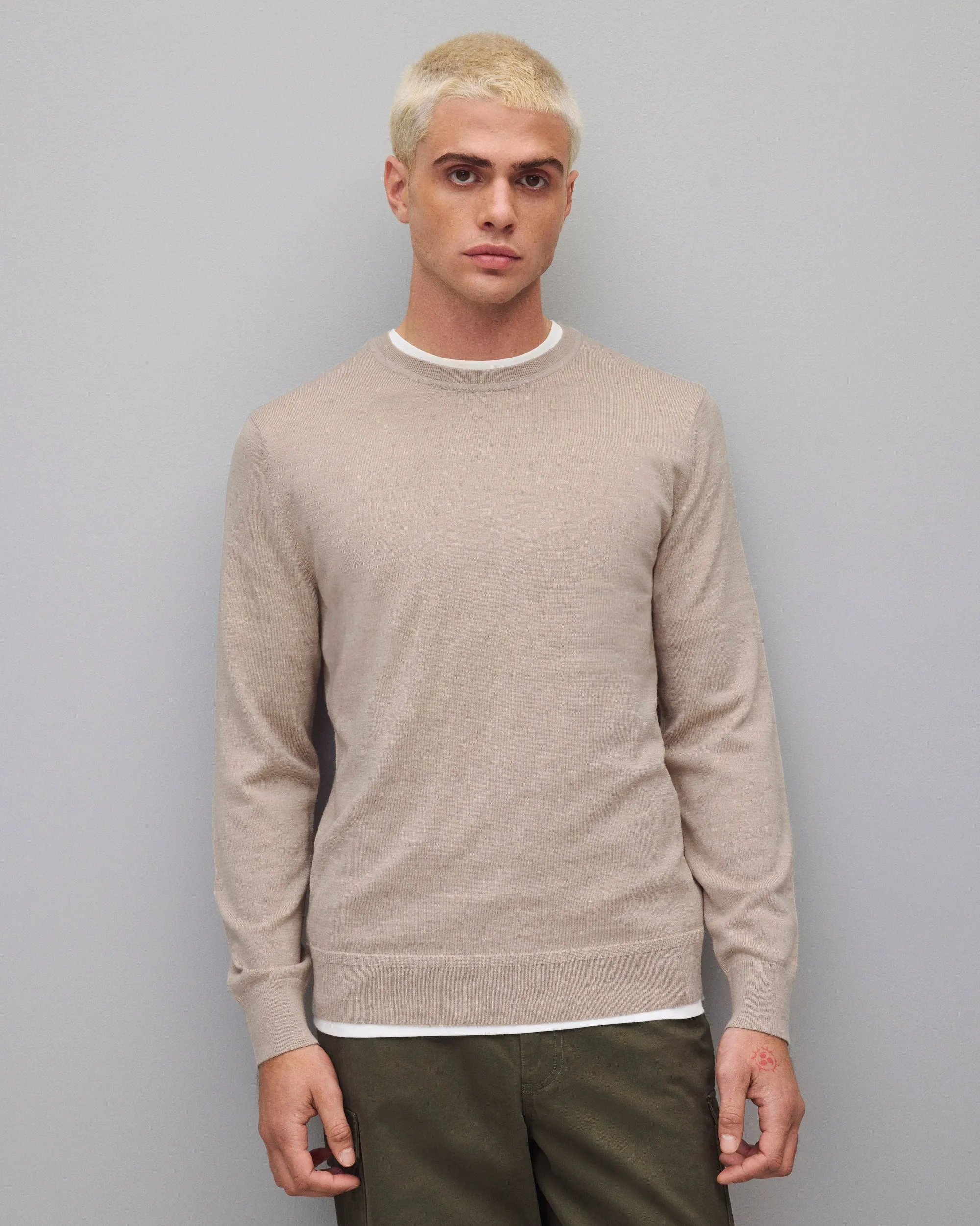 Lightweight Merino Harry Crewneck sold by Reigning Champ product image thumbnail 2