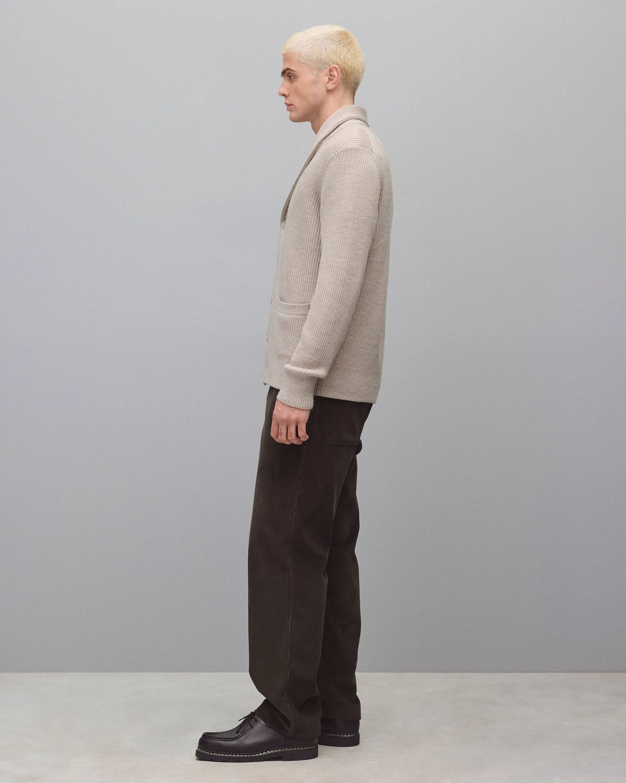 Merino Rib Vinnie Shawl Cardigan sold by Reigning Champ product image thumbnail 4