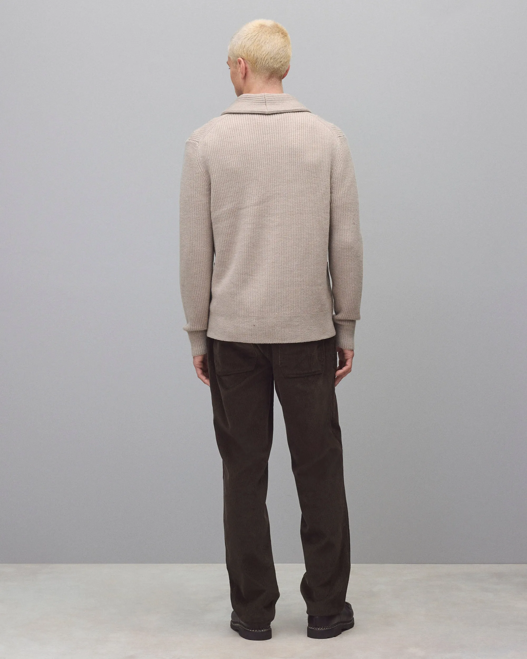 Merino Rib Vinnie Shawl Cardigan sold by Reigning Champ product image thumbnail 5