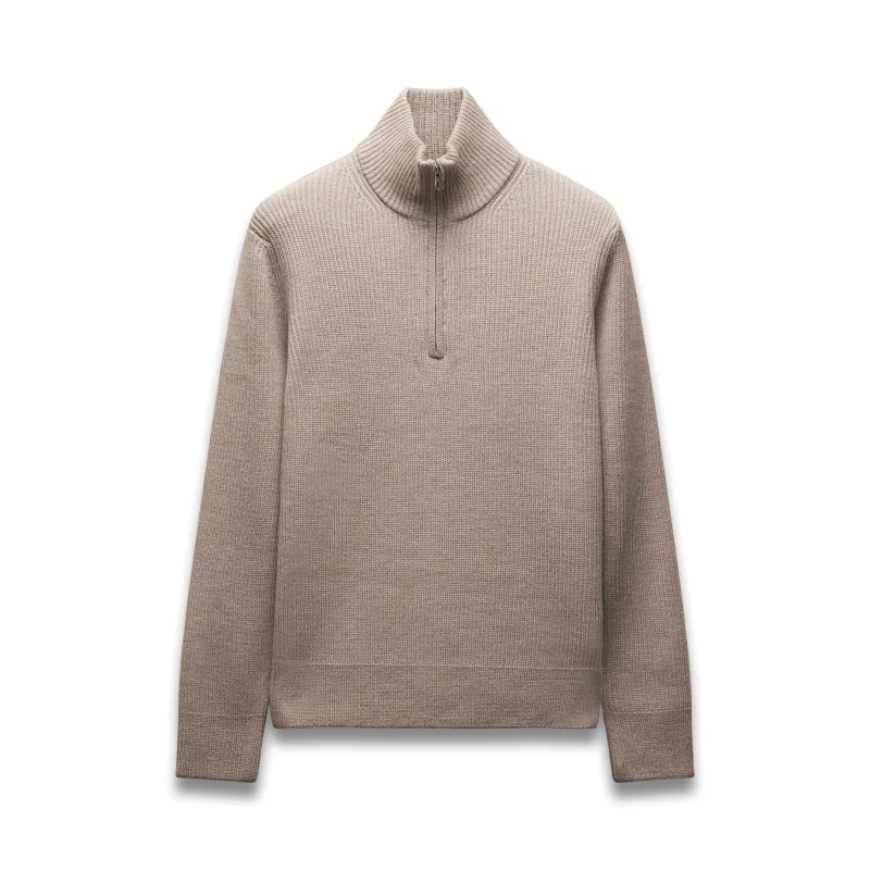 Merino Rib Vinnie Quarter Zip sold by Reigning Champ