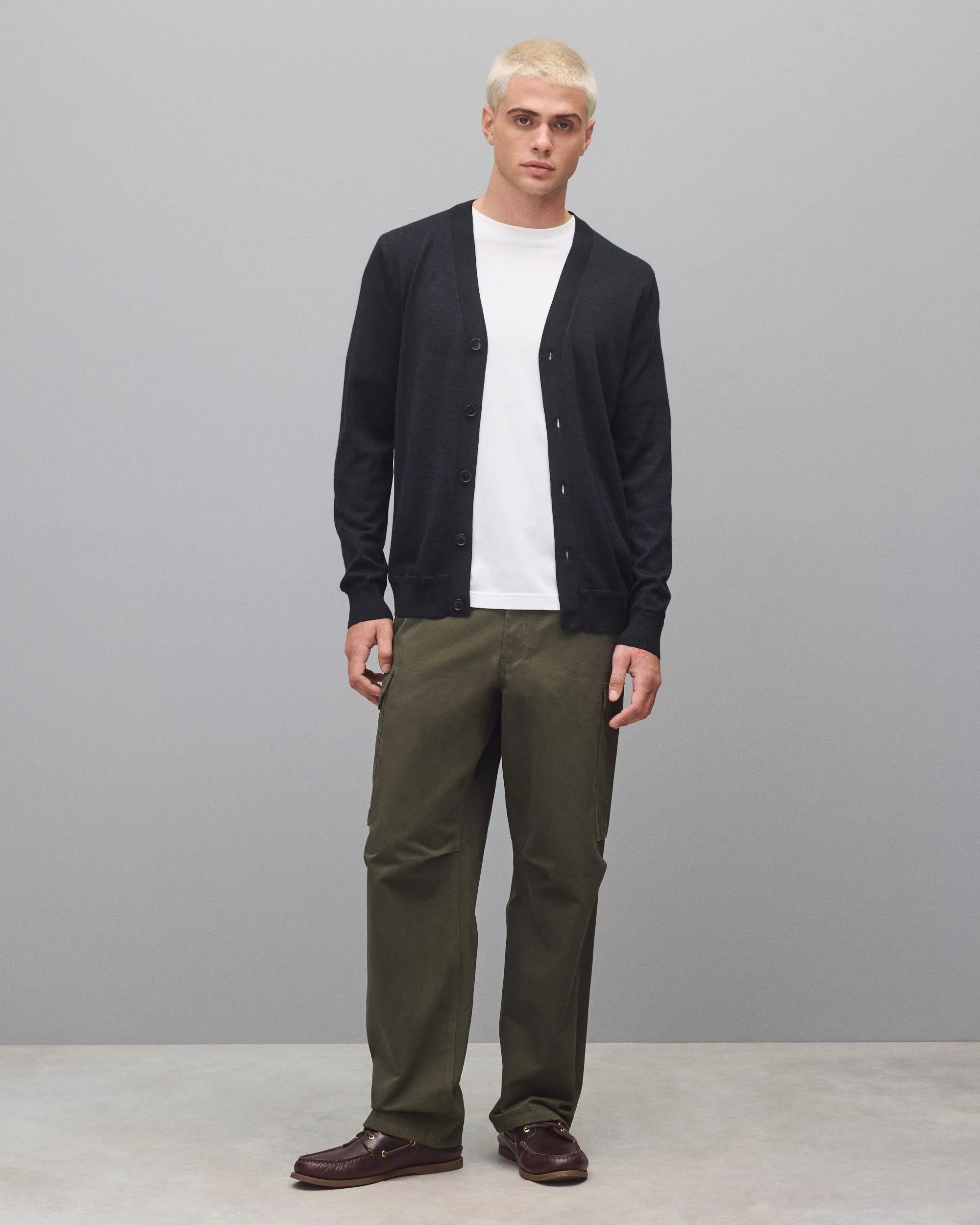 Lightweight Merino Harry Cardigan sold by Reigning Champ product image thumbnail 3