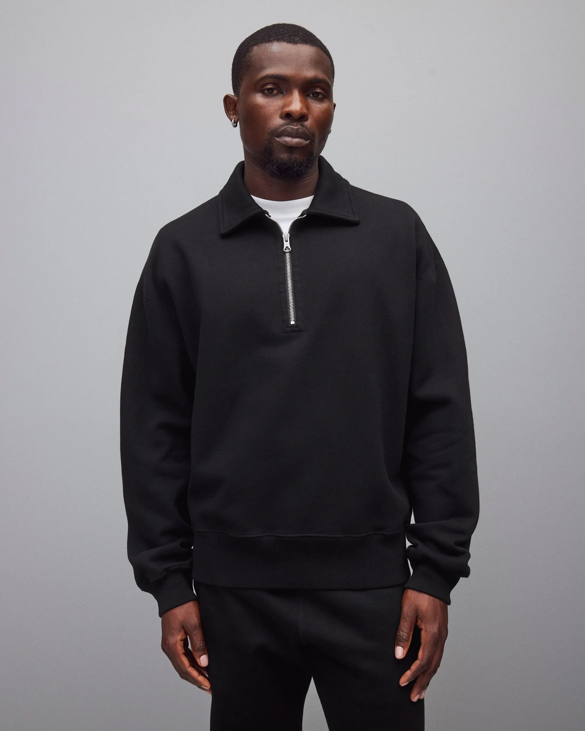 Brushed Fleece Relaxed Half Zip Sweatshirt sold by Reigning Champ product image thumbnail 2