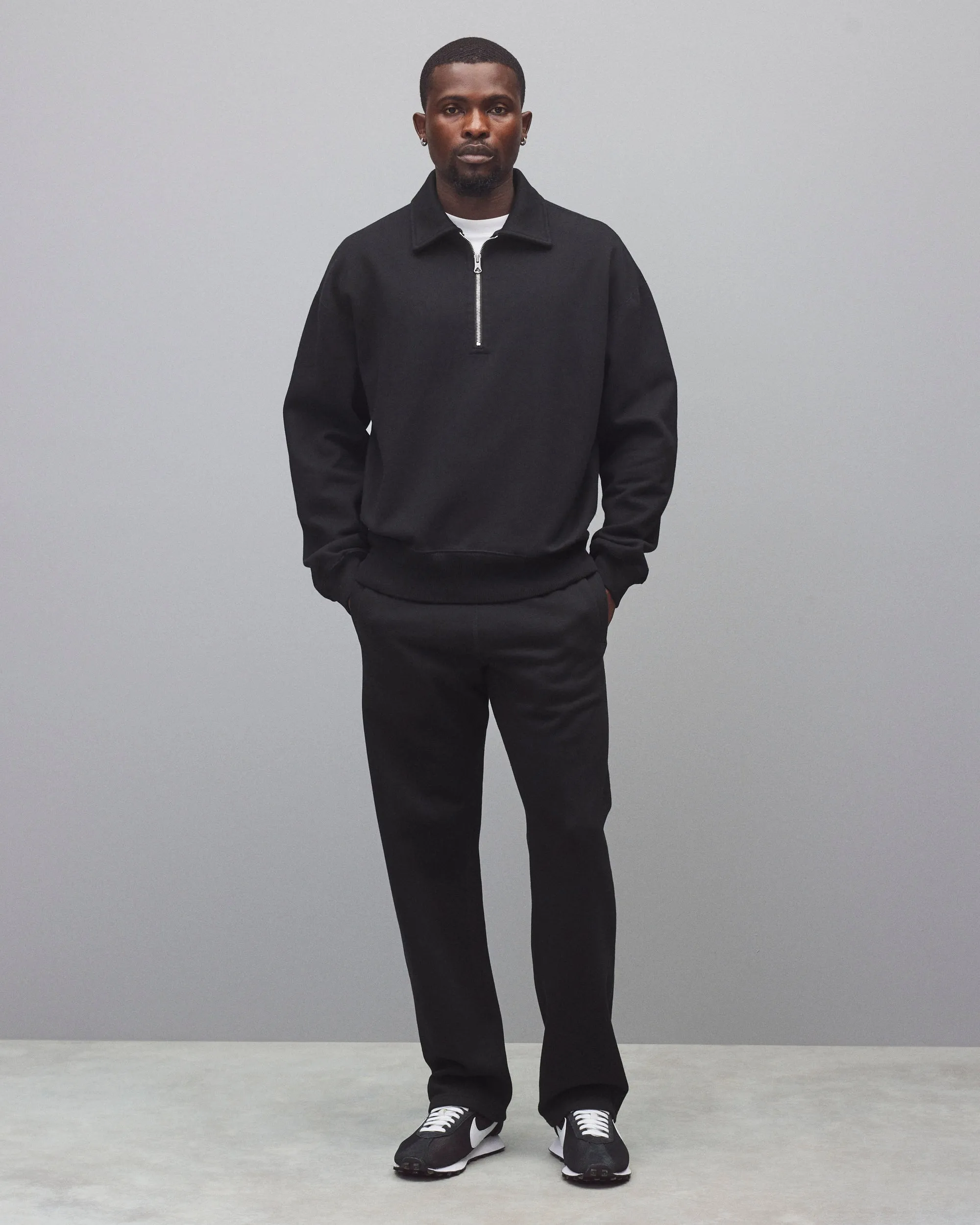 Brushed Fleece Relaxed Half Zip Sweatshirt sold by Reigning Champ product image thumbnail 3