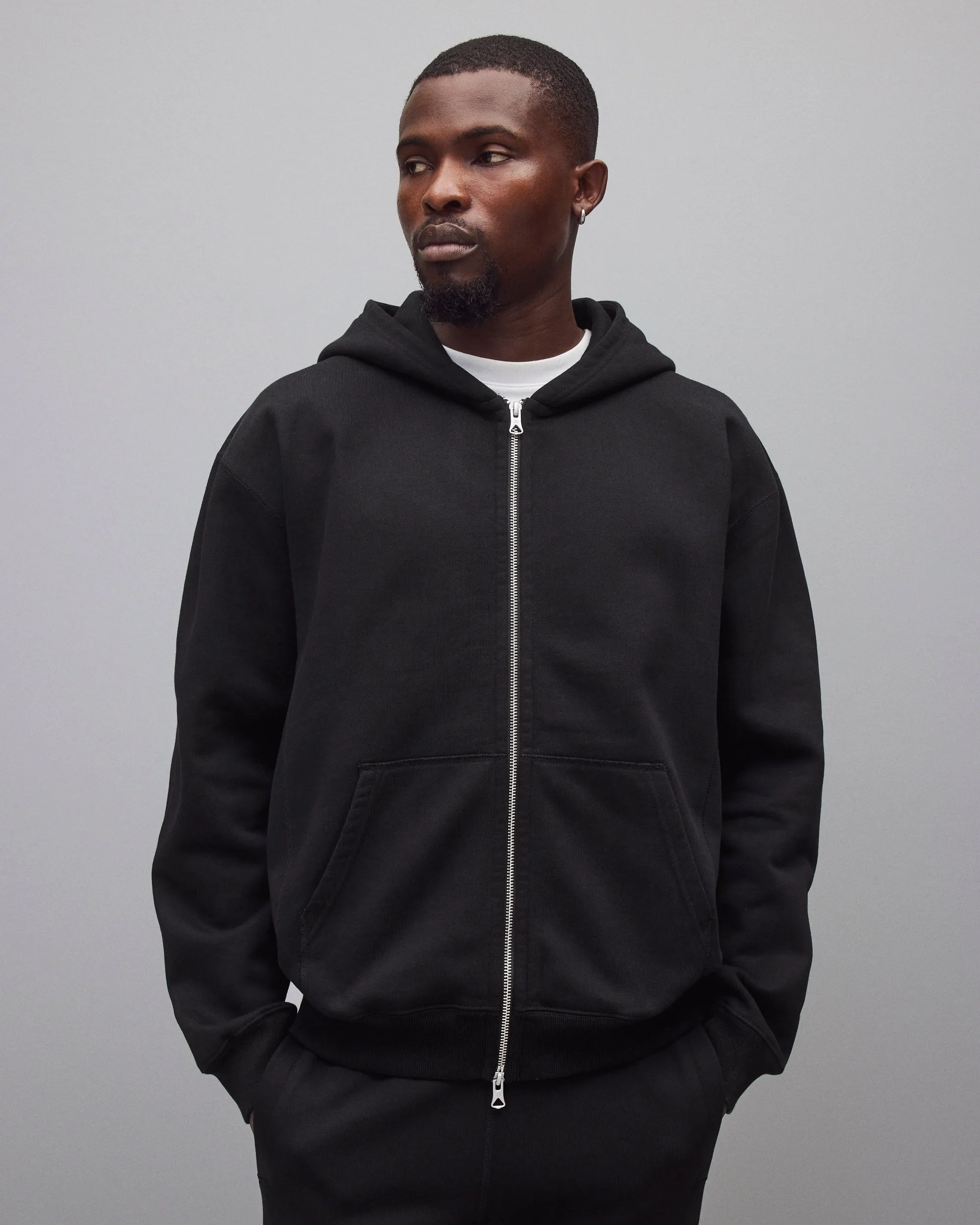 Brushed Fleece '97 Relaxed Zip Hoodie sold by Reigning Champ product image thumbnail 2