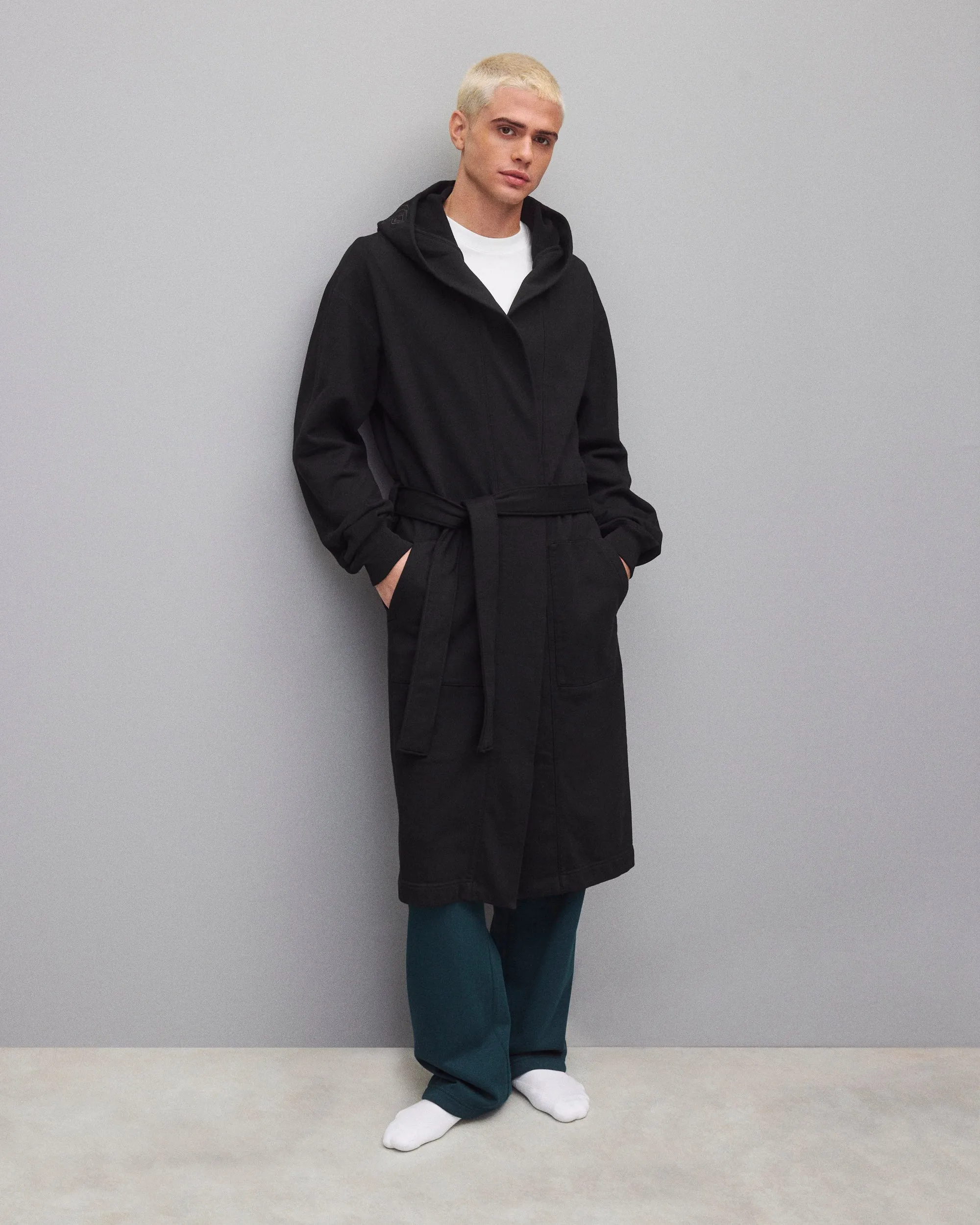 Midweight Terry Logo Relaxed Hooded Robe sold by Reigning Champ product image thumbnail 2
