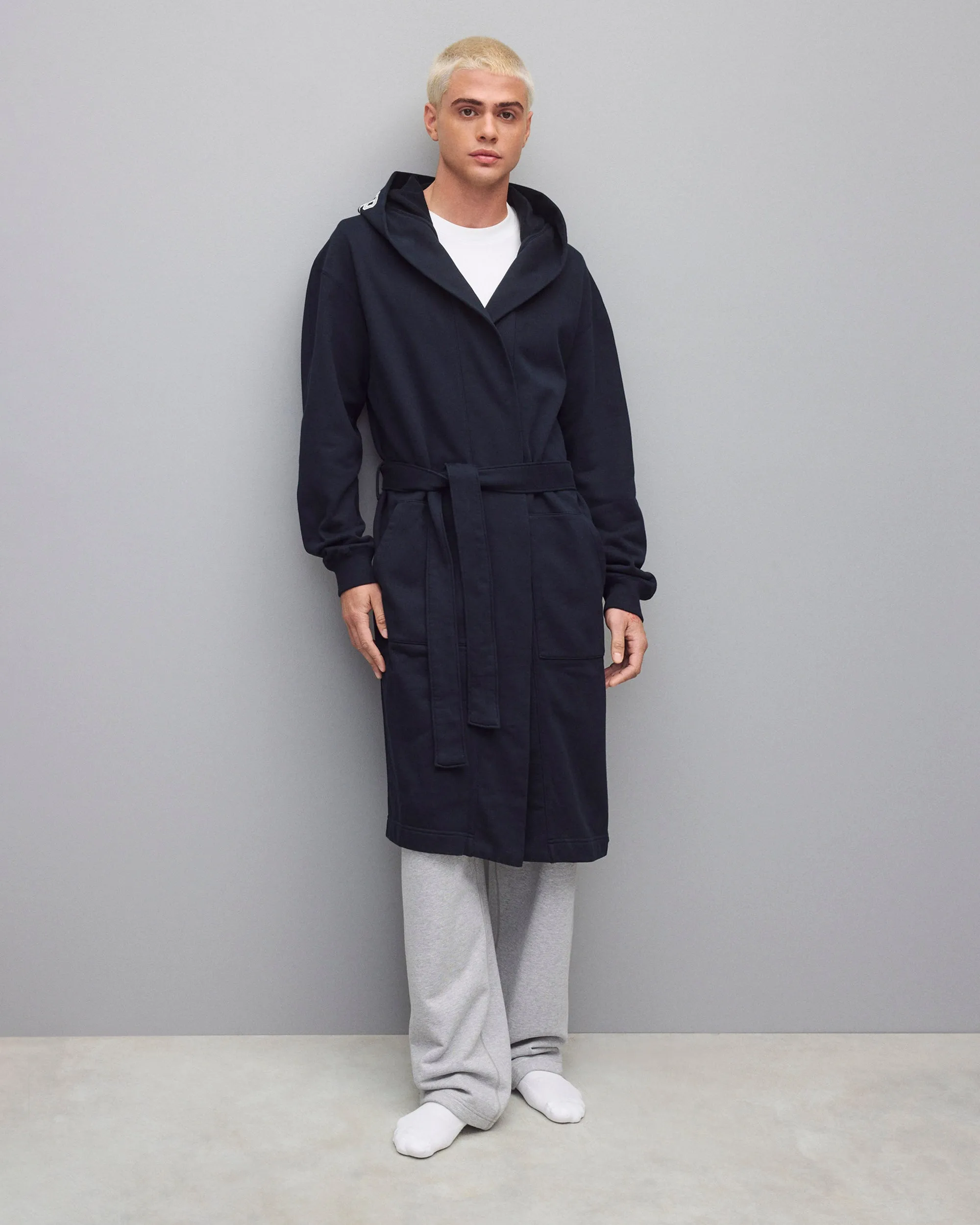 Midweight Terry Logo Relaxed Hooded Robe sold by Reigning Champ product image thumbnail 2