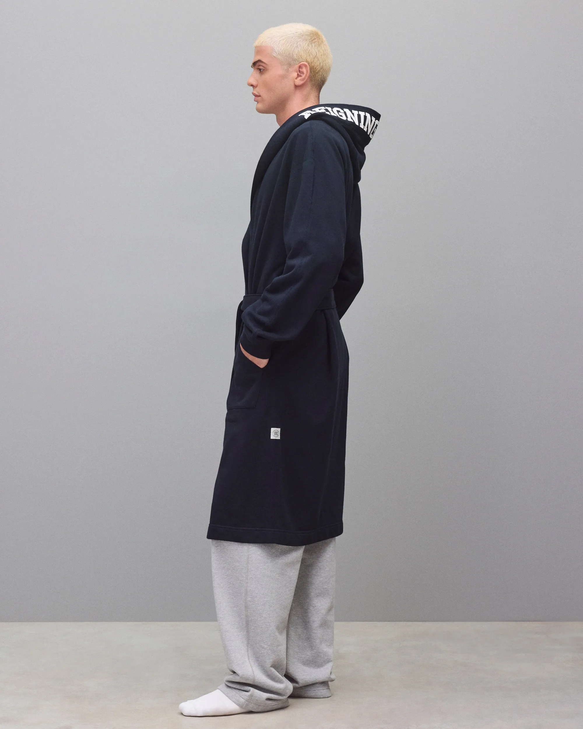 Midweight Terry Logo Relaxed Hooded Robe sold by Reigning Champ product image thumbnail 3