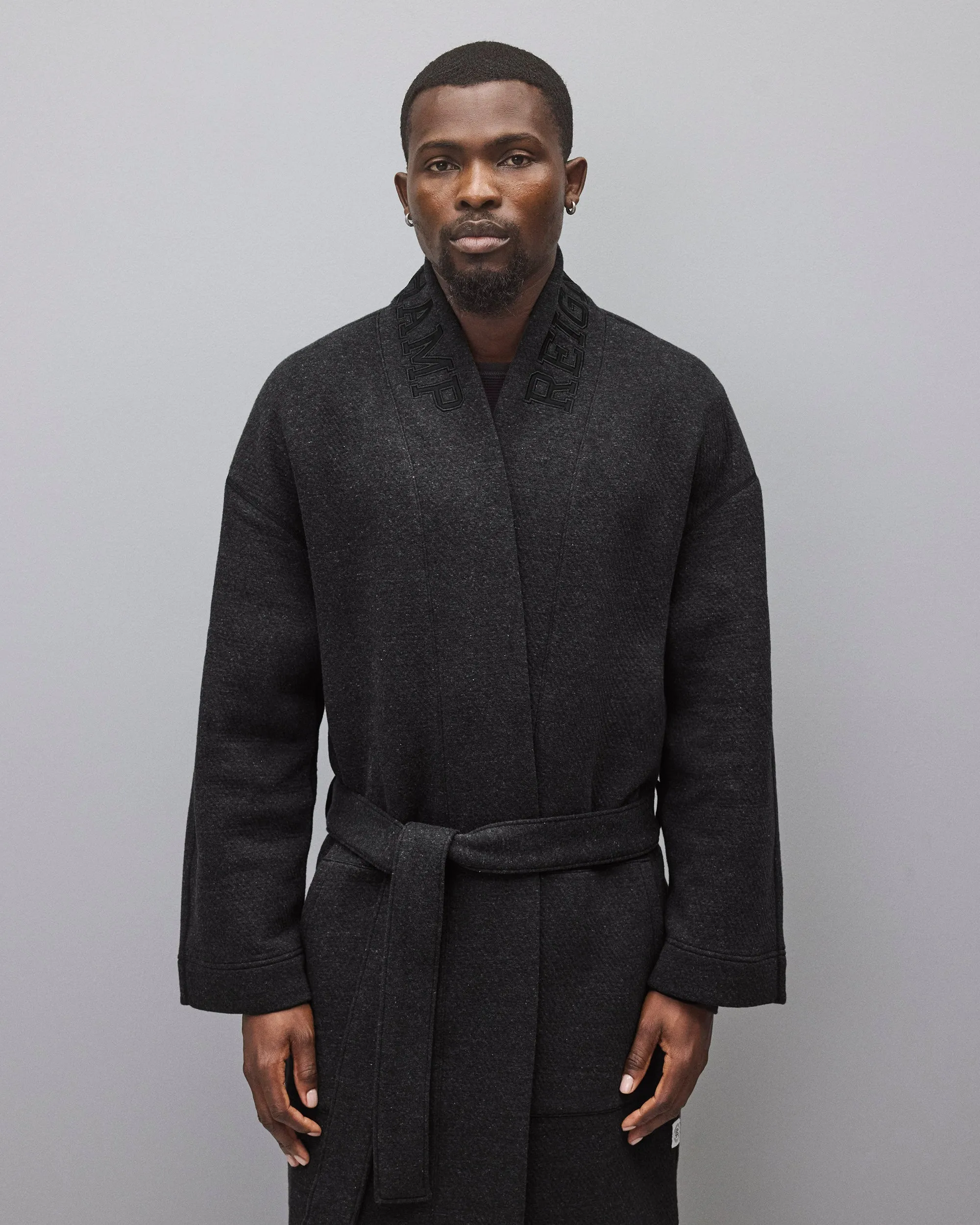 Cabin Fleece Logo Relaxed Robe sold by Reigning Champ product image thumbnail 3