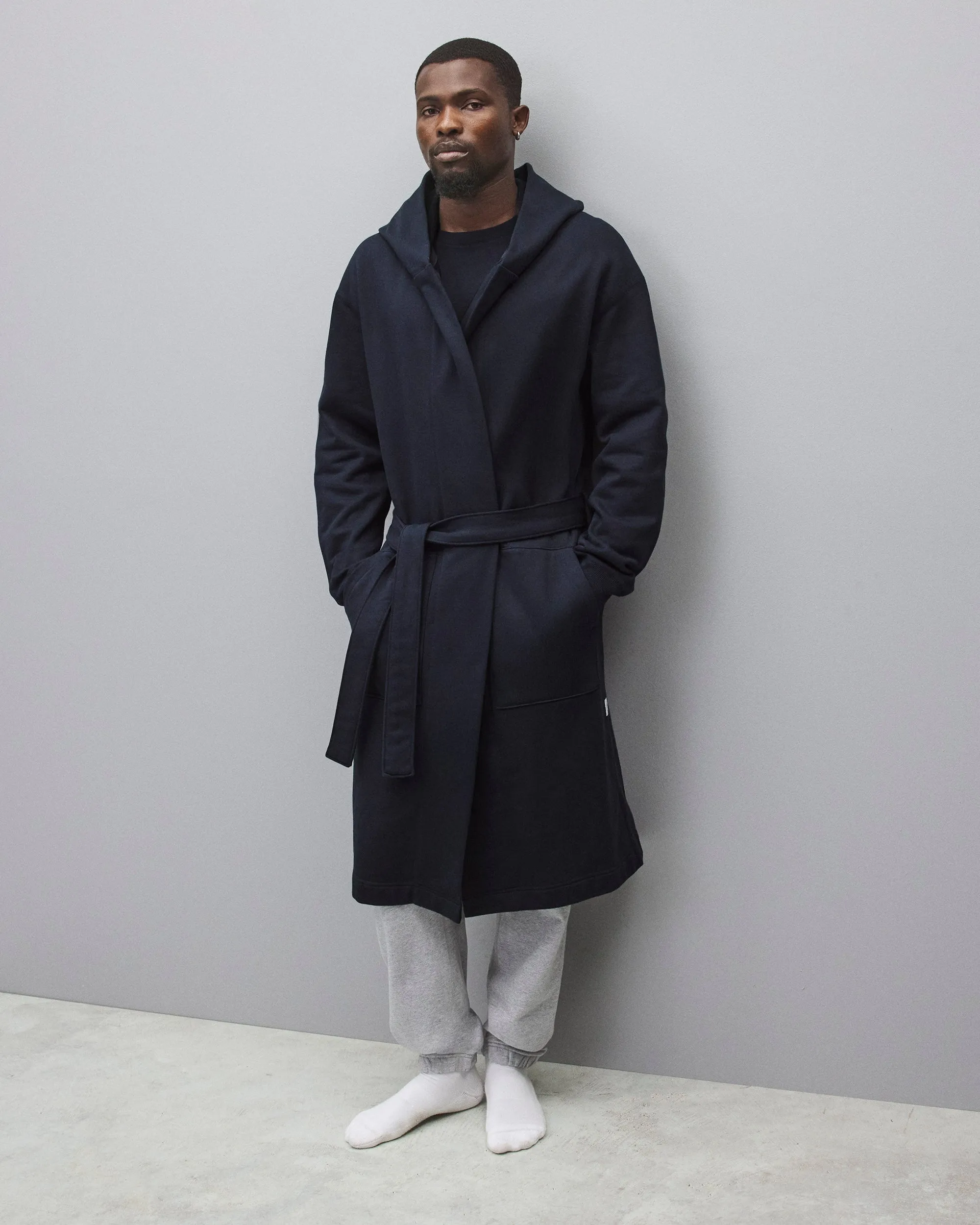 Midweight Terry Relaxed Hooded Robe sold by Reigning Champ product image thumbnail 2