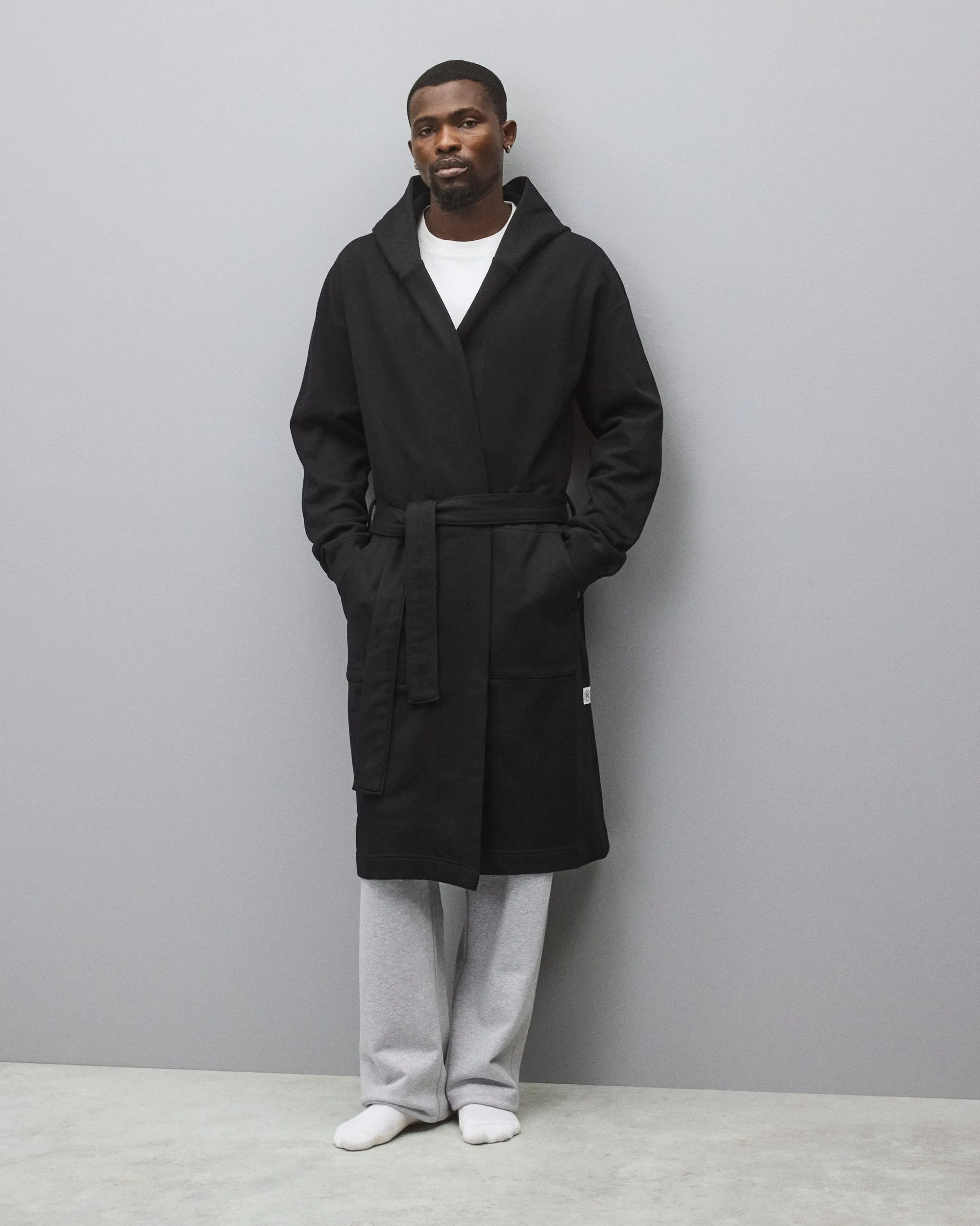 Midweight Terry Relaxed Hooded Robe sold by Reigning Champ product image thumbnail 2