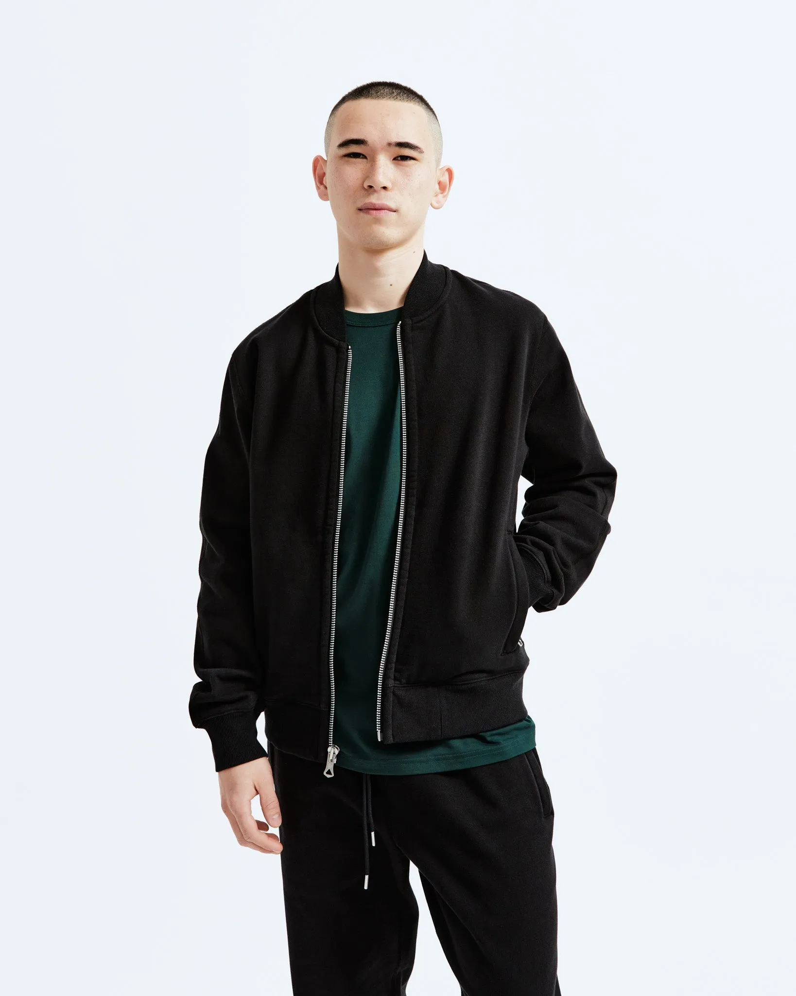 Heavyweight Fleece Bomber sold by Reigning Champ product image thumbnail 2
