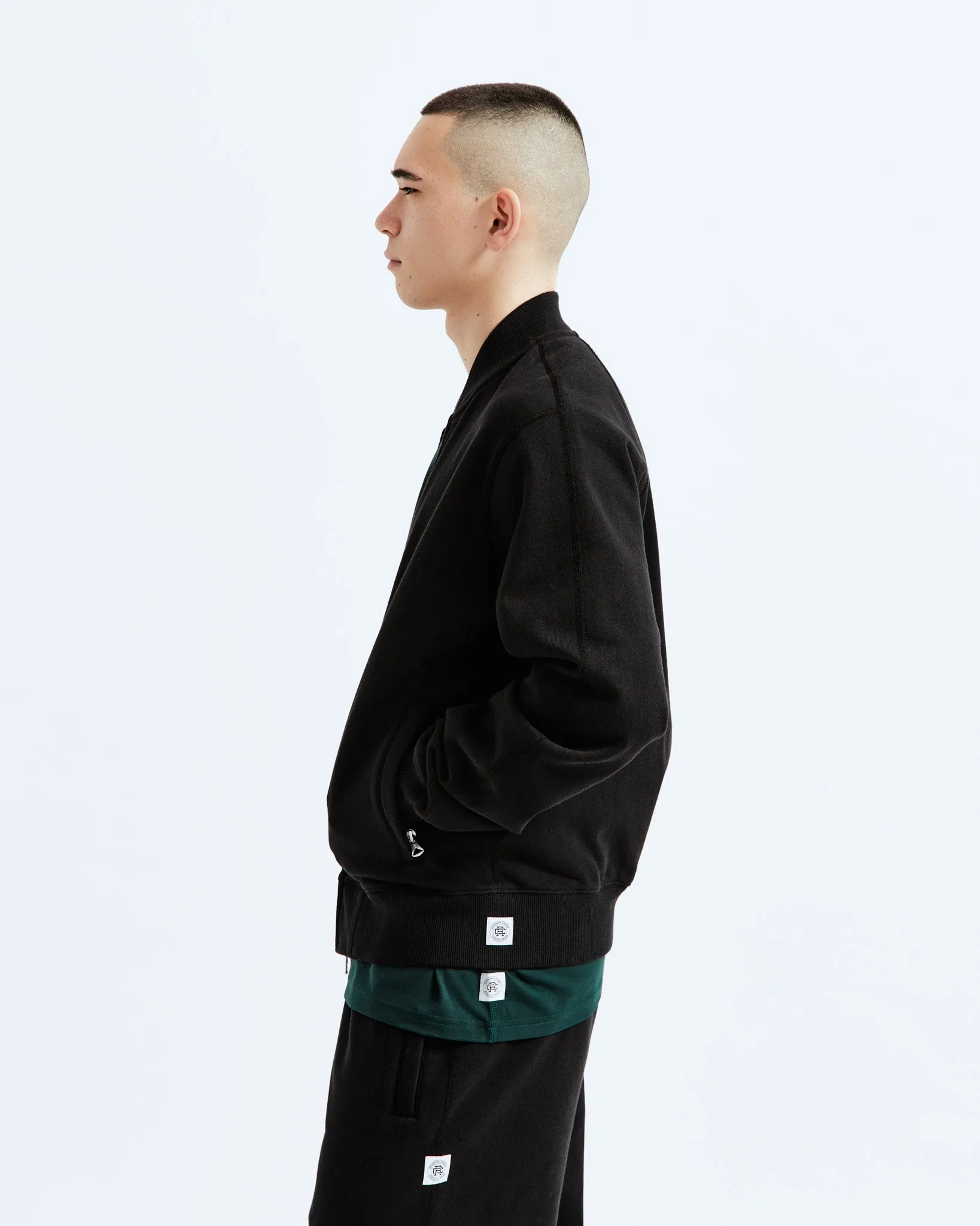 Heavyweight Fleece Bomber sold by Reigning Champ product image thumbnail 3