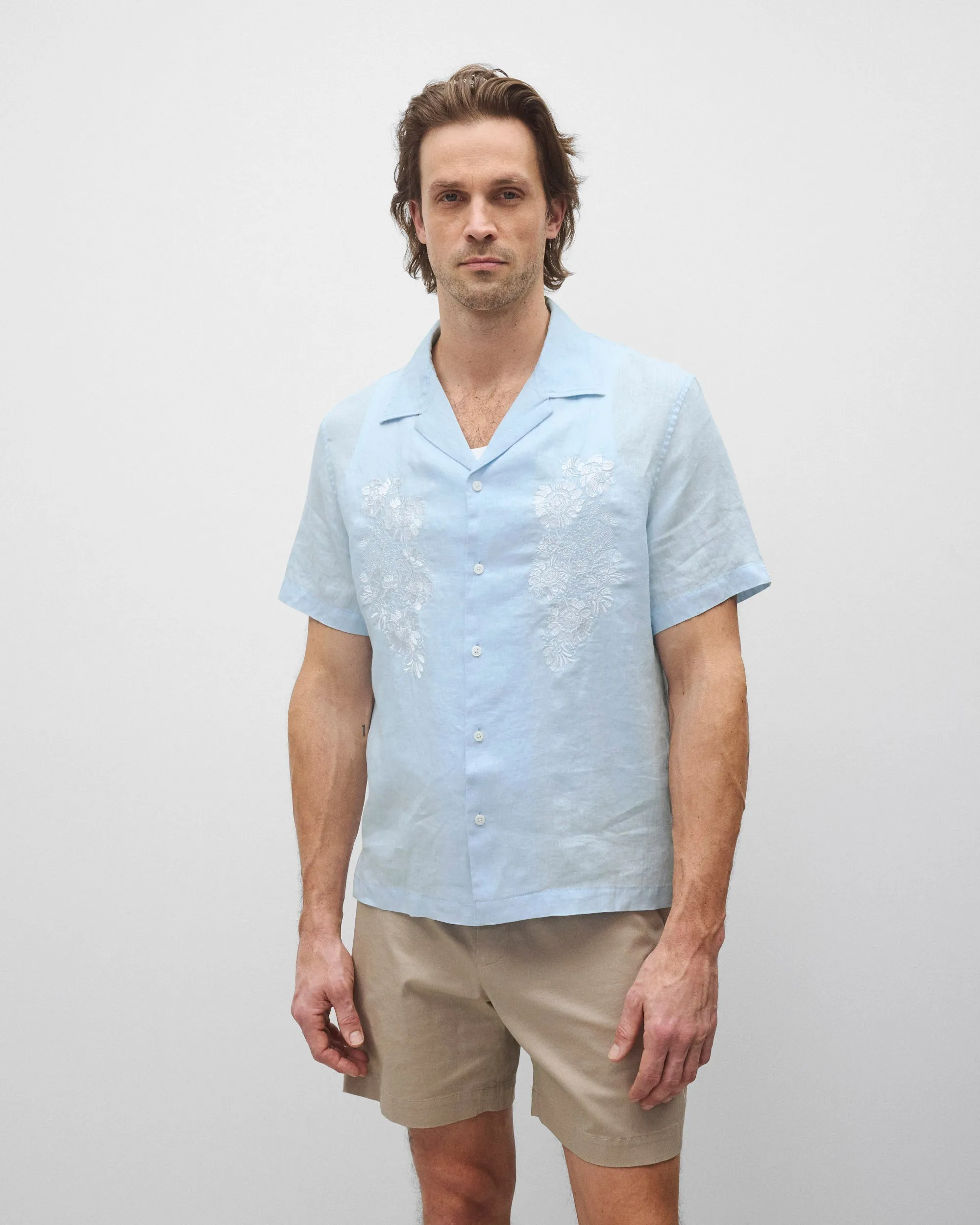 Linen Floral Standard Camp Shirt sold by Reigning Champ product image thumbnail 2