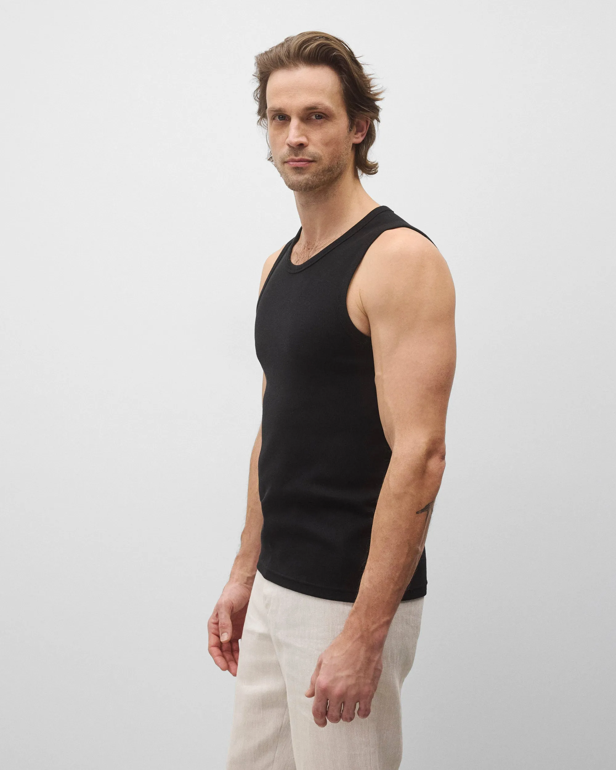 Cotton Rib Slim Tank Top sold by Reigning Champ product image thumbnail 4