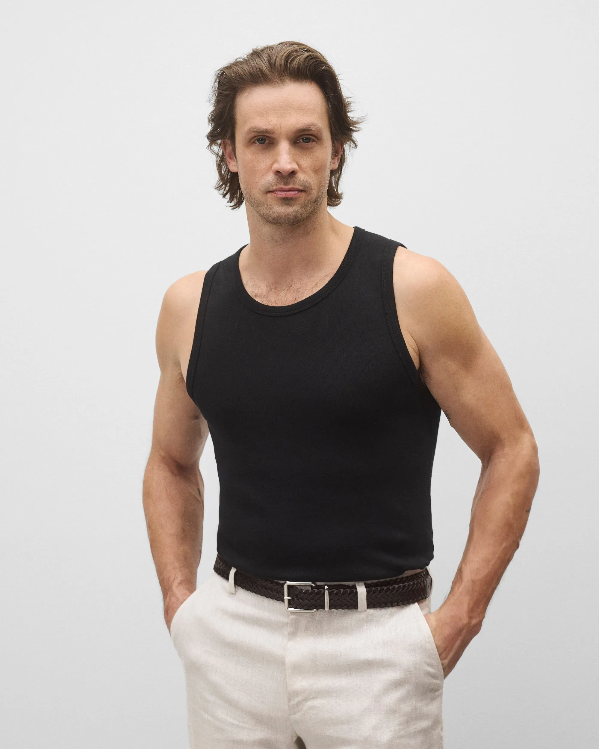 Cotton Rib Slim Tank Top sold by Reigning Champ product image thumbnail 2