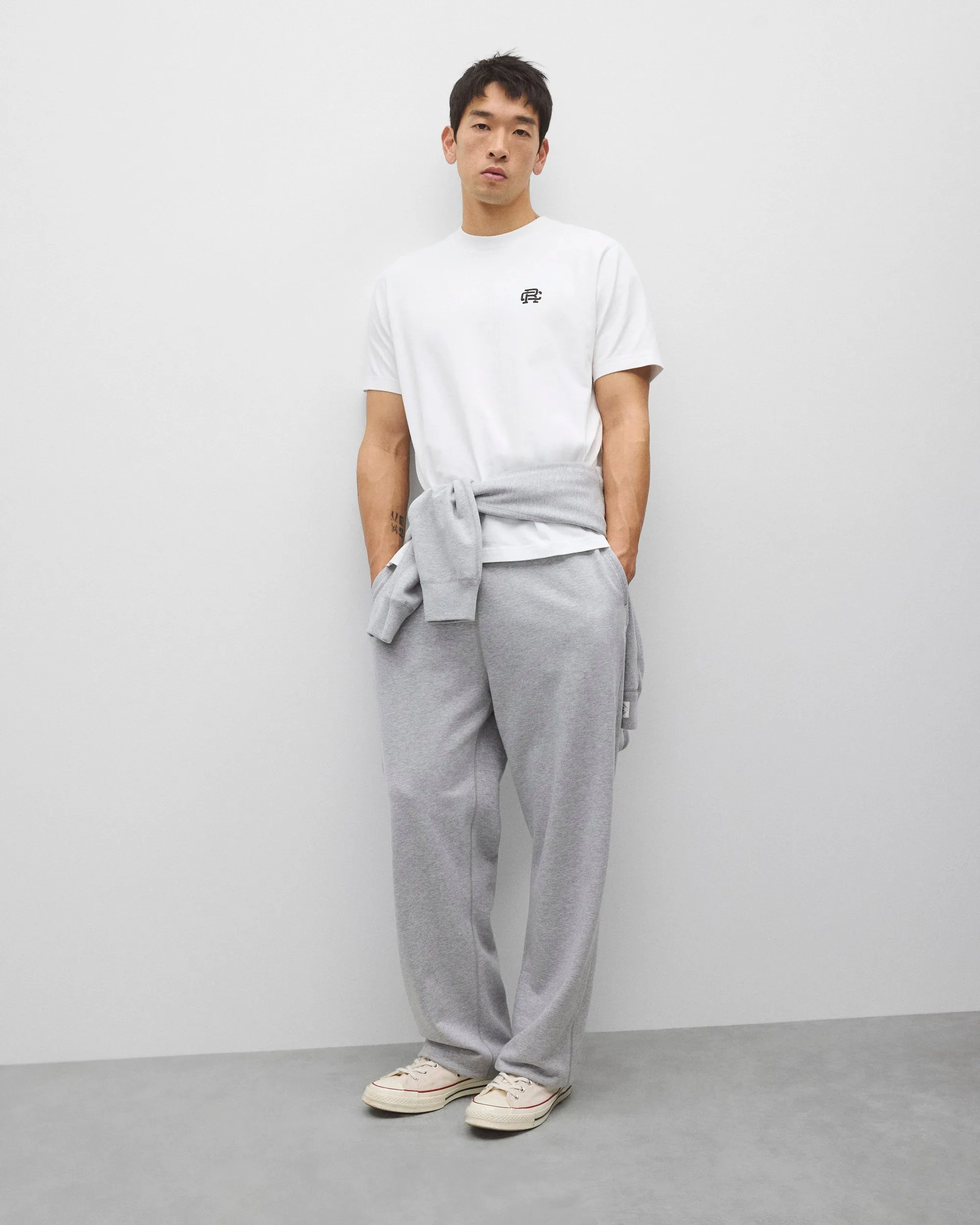 Midweight Jersey Felt Monogram OG T-Shirt sold by Reigning Champ product image thumbnail 3