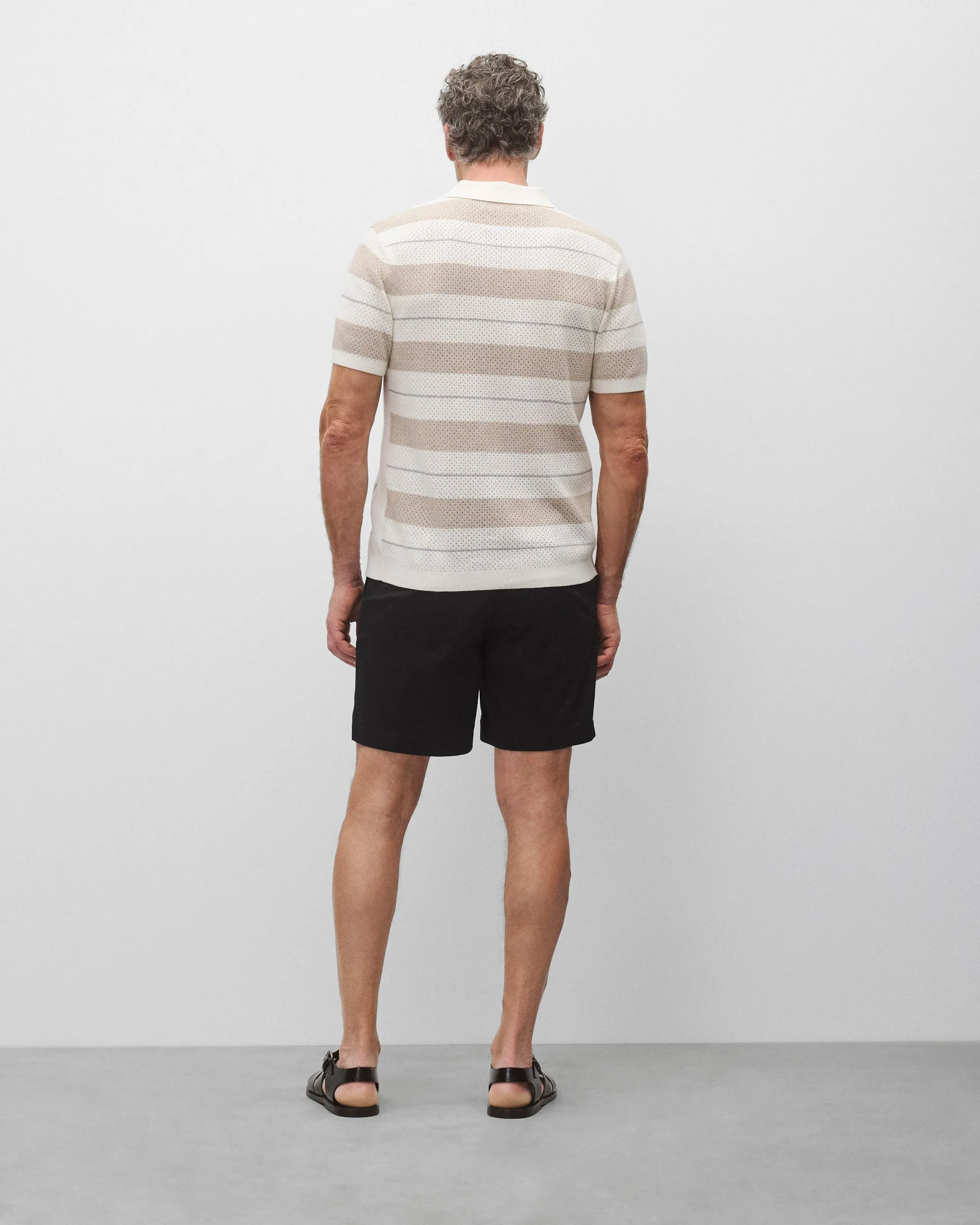 Cotton Linen Stripe Victor Polo sold by Reigning Champ product image thumbnail 5