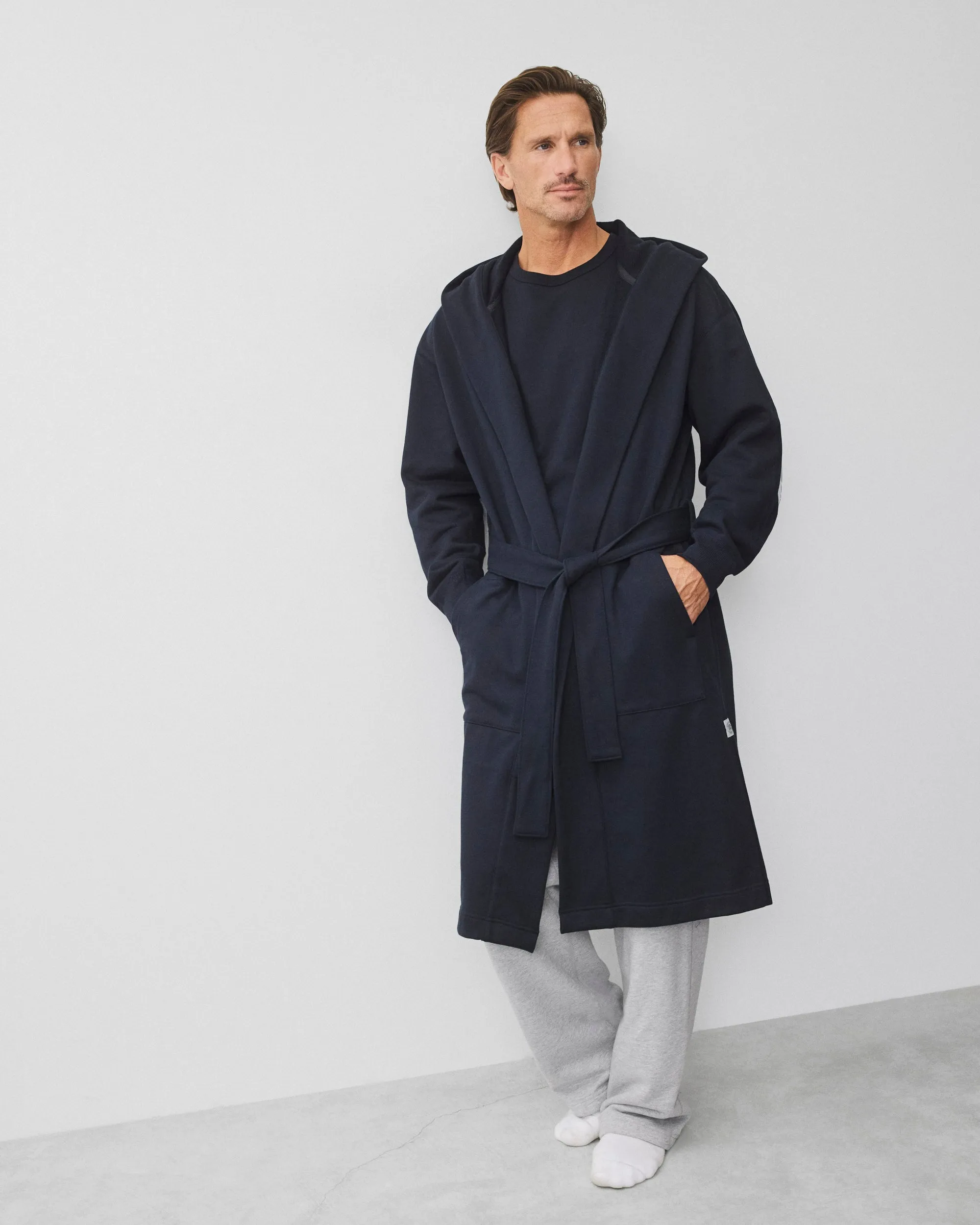Midweight Terry Hooded Robe sold by Reigning Champ product image thumbnail 2