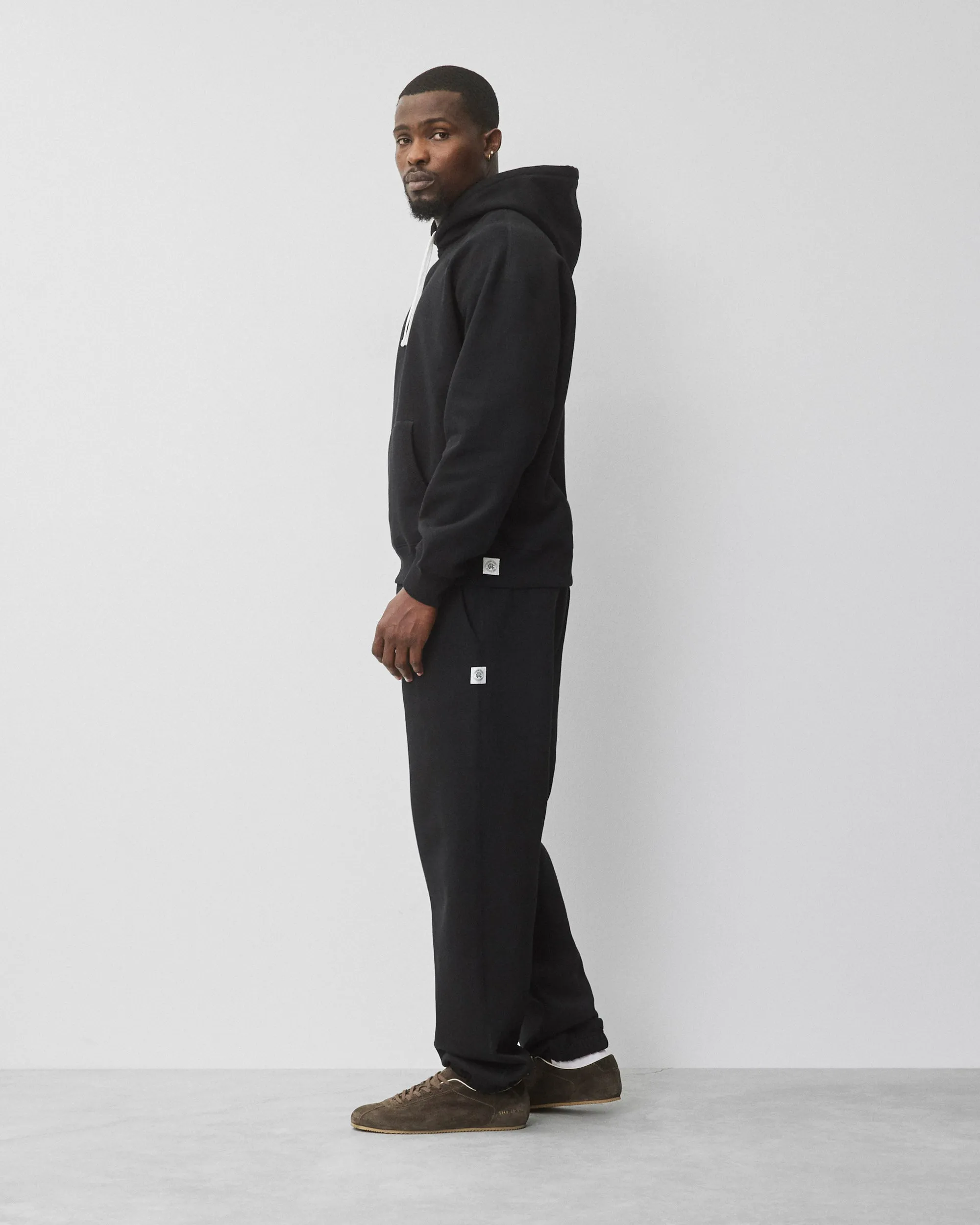 Brushed Fleece Relaxed Hoodie sold by Reigning Champ product image thumbnail 4