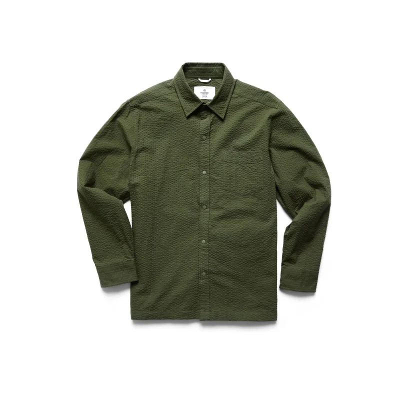 Cotton Seersucker Campus Overshirt sold by Reigning Champ