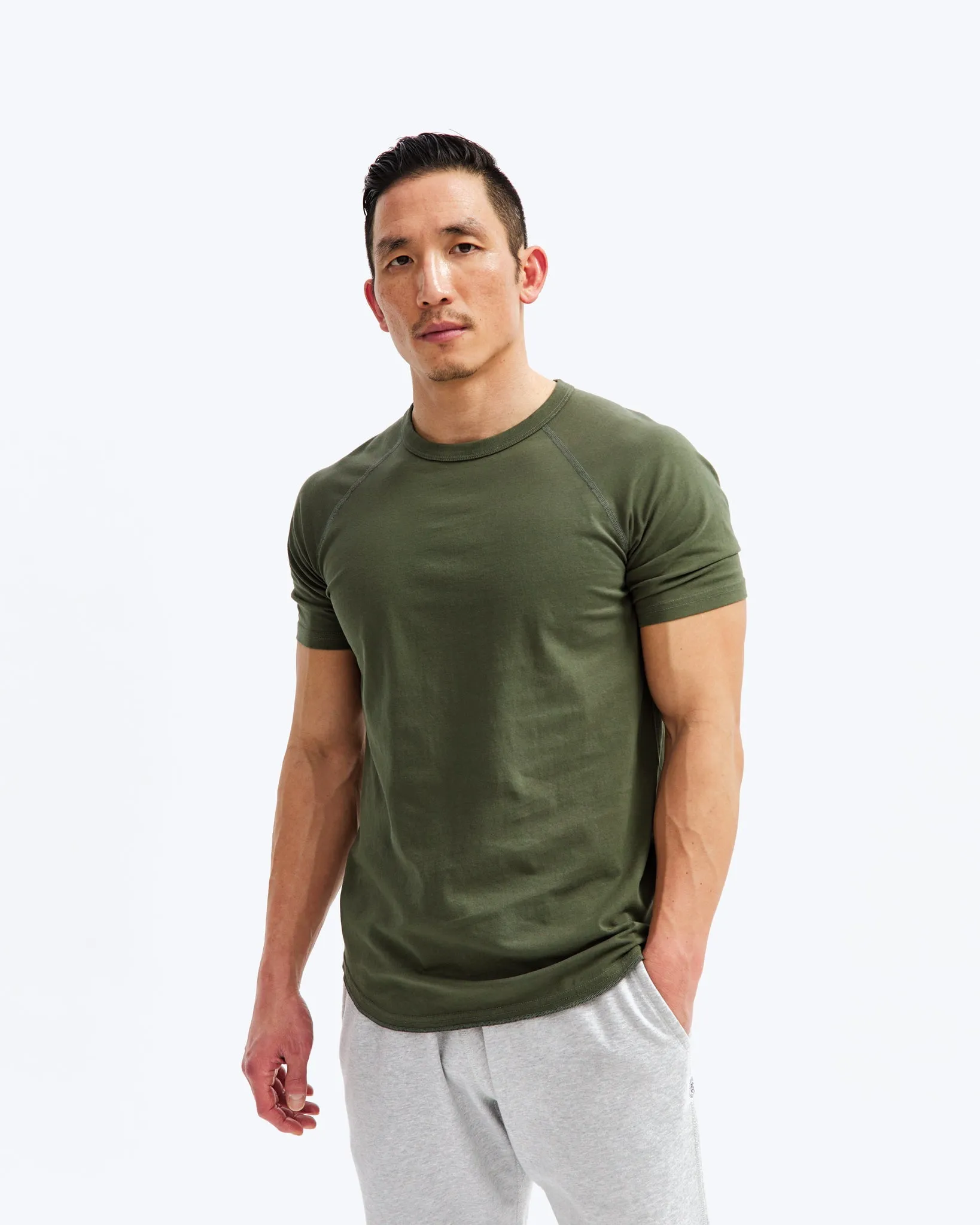 Lightweight Jersey Raglan T-Shirt - Vault sold by Reigning Champ product image thumbnail 2