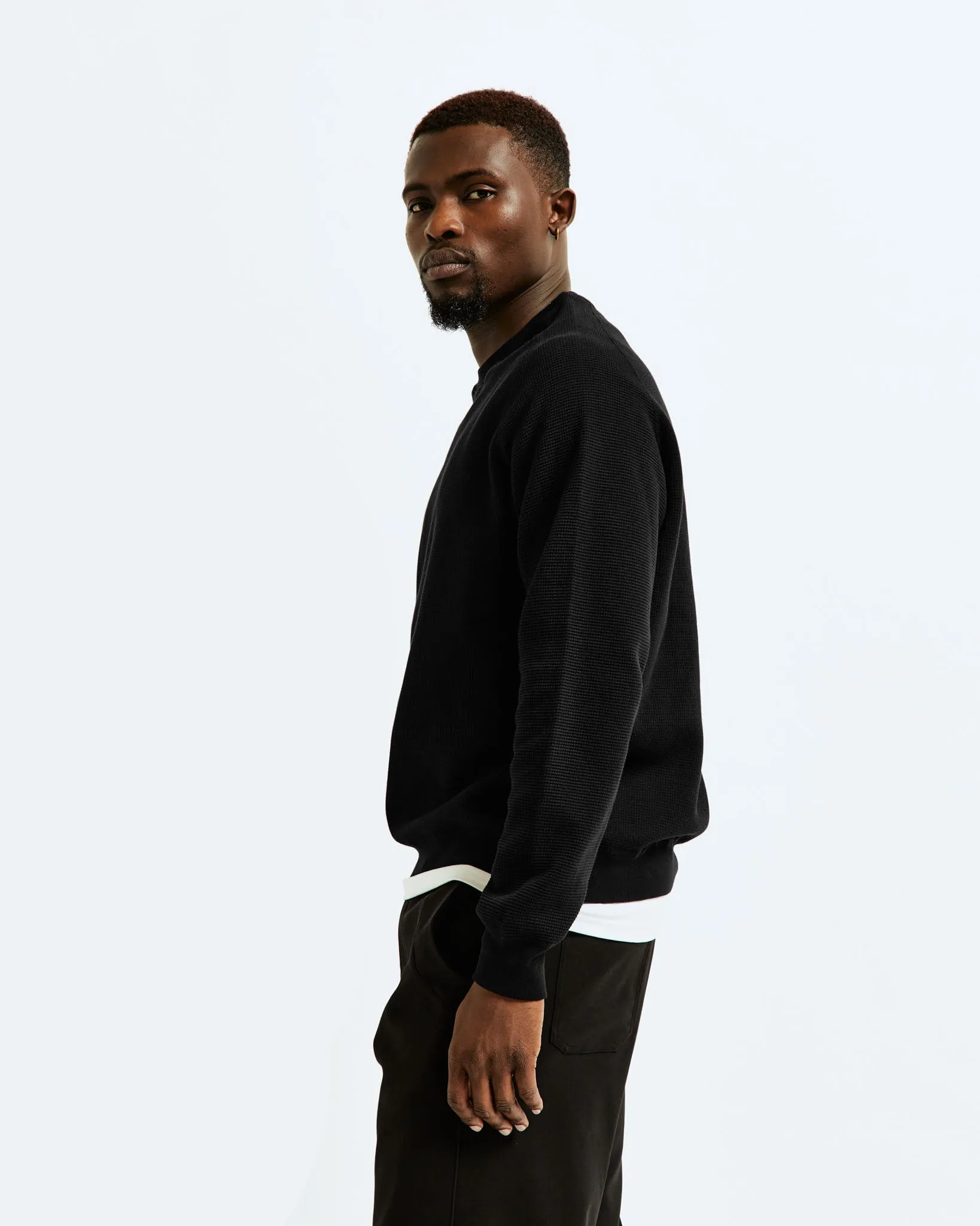 Flatback Thermal Raglan Crewneck sold by Reigning Champ product image thumbnail 3