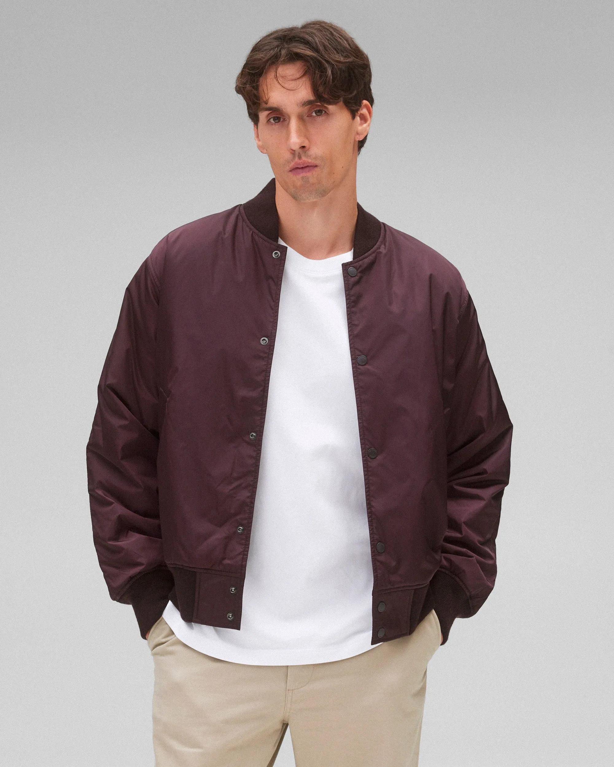 Econyl Satin Nylon Stadium Jacket sold by Reigning Champ product image thumbnail 2