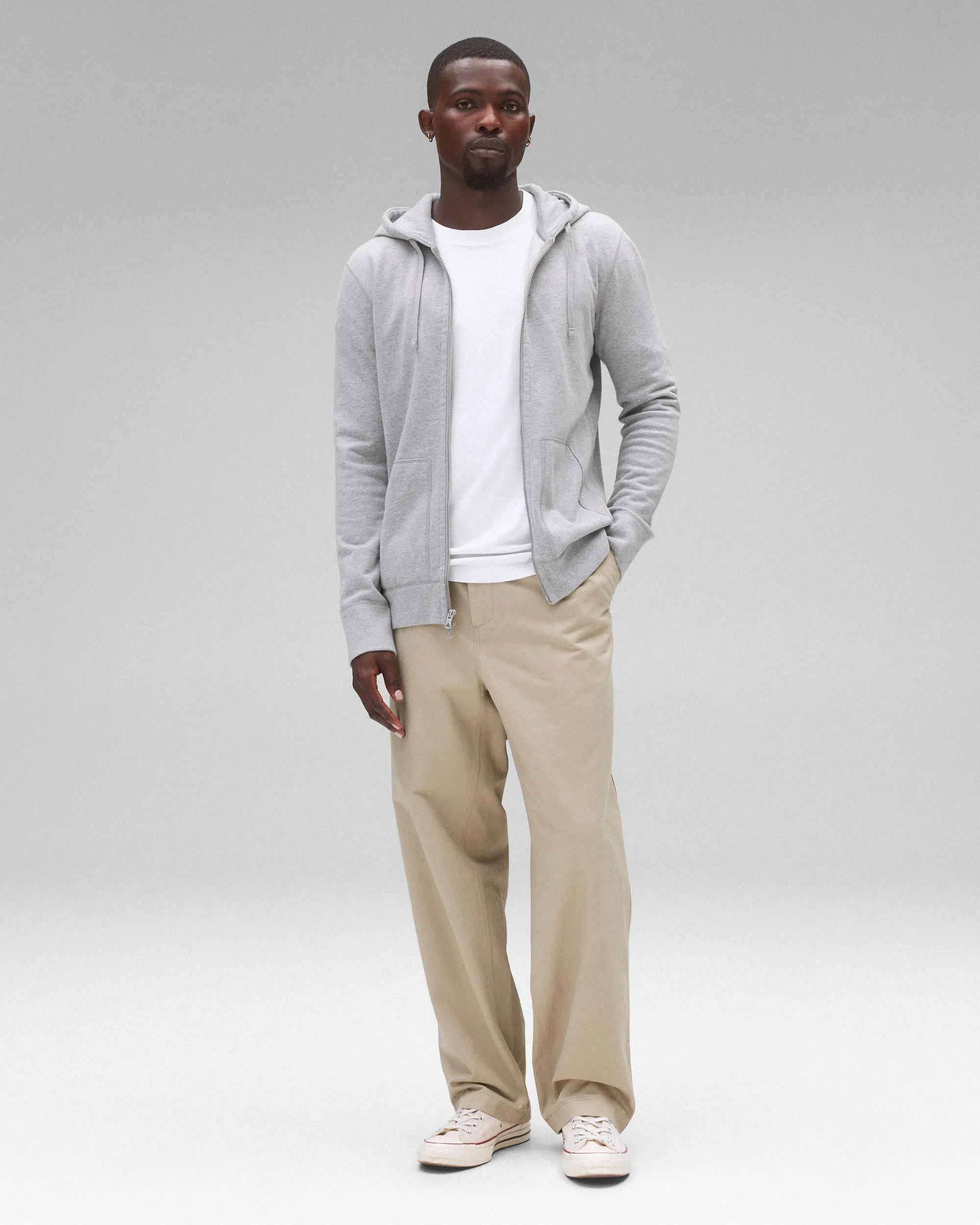 Midweight Terry Slim Zip Hoodie sold by Reigning Champ product image thumbnail 3