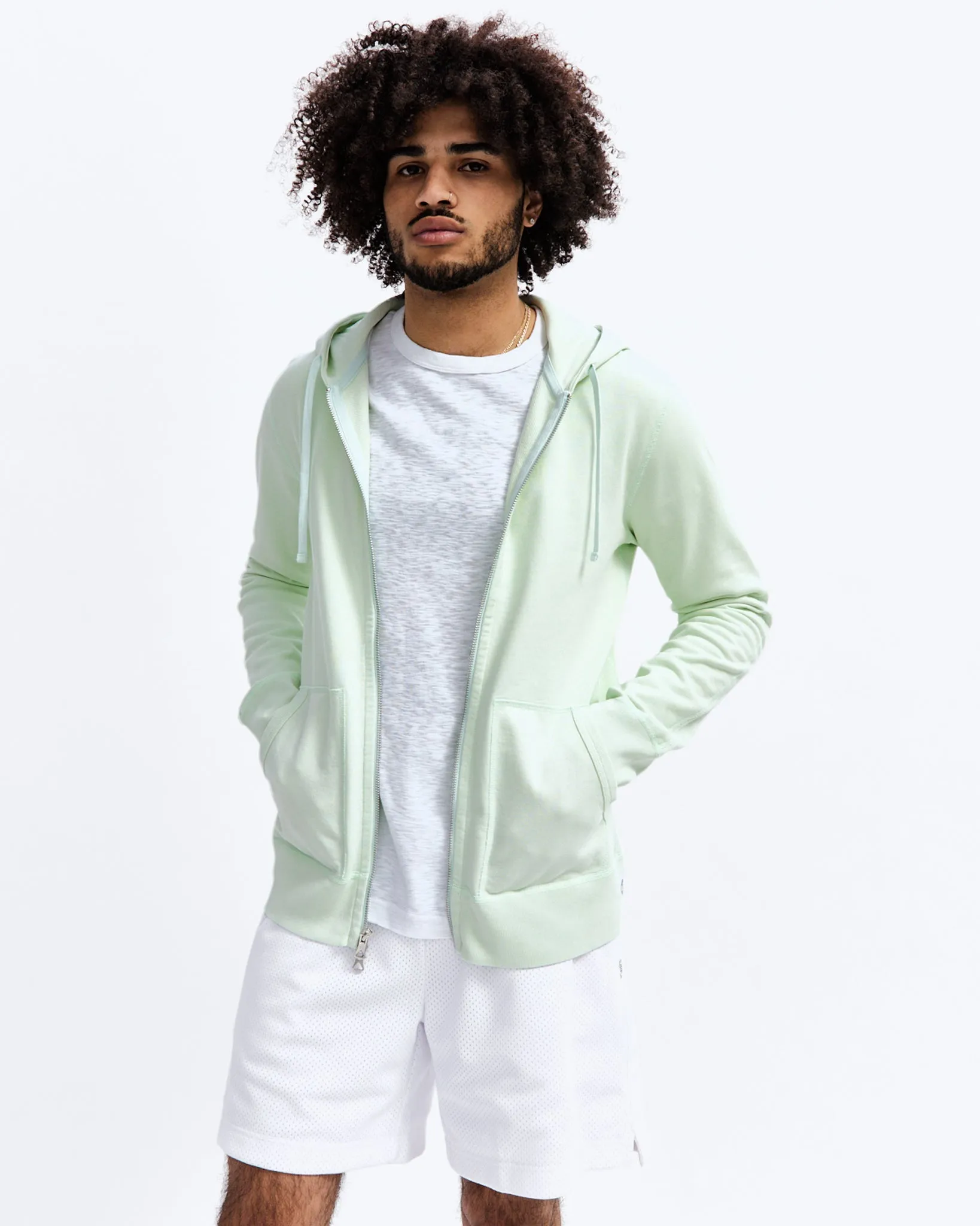 Lightweight Terry Slim Zip Hoodie sold by Reigning Champ product image thumbnail 2