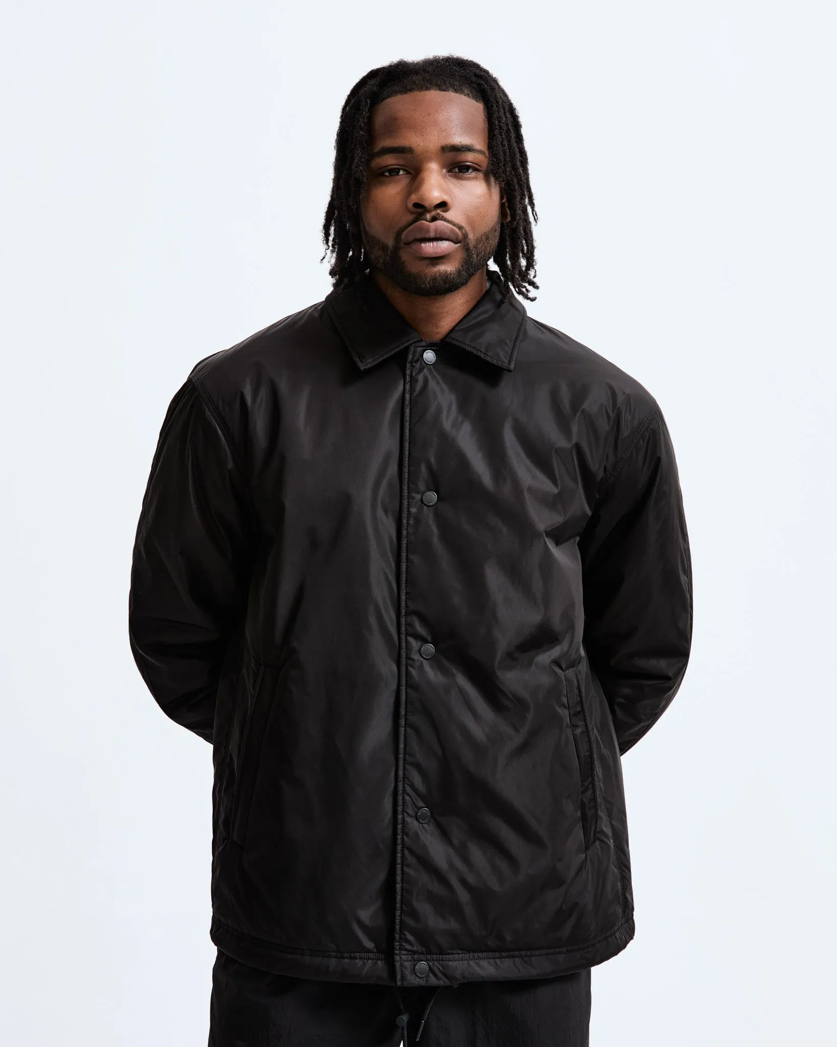 Econyl Satin Nylon Coach's Jacket - Vault sold by Reigning Champ product image thumbnail 3